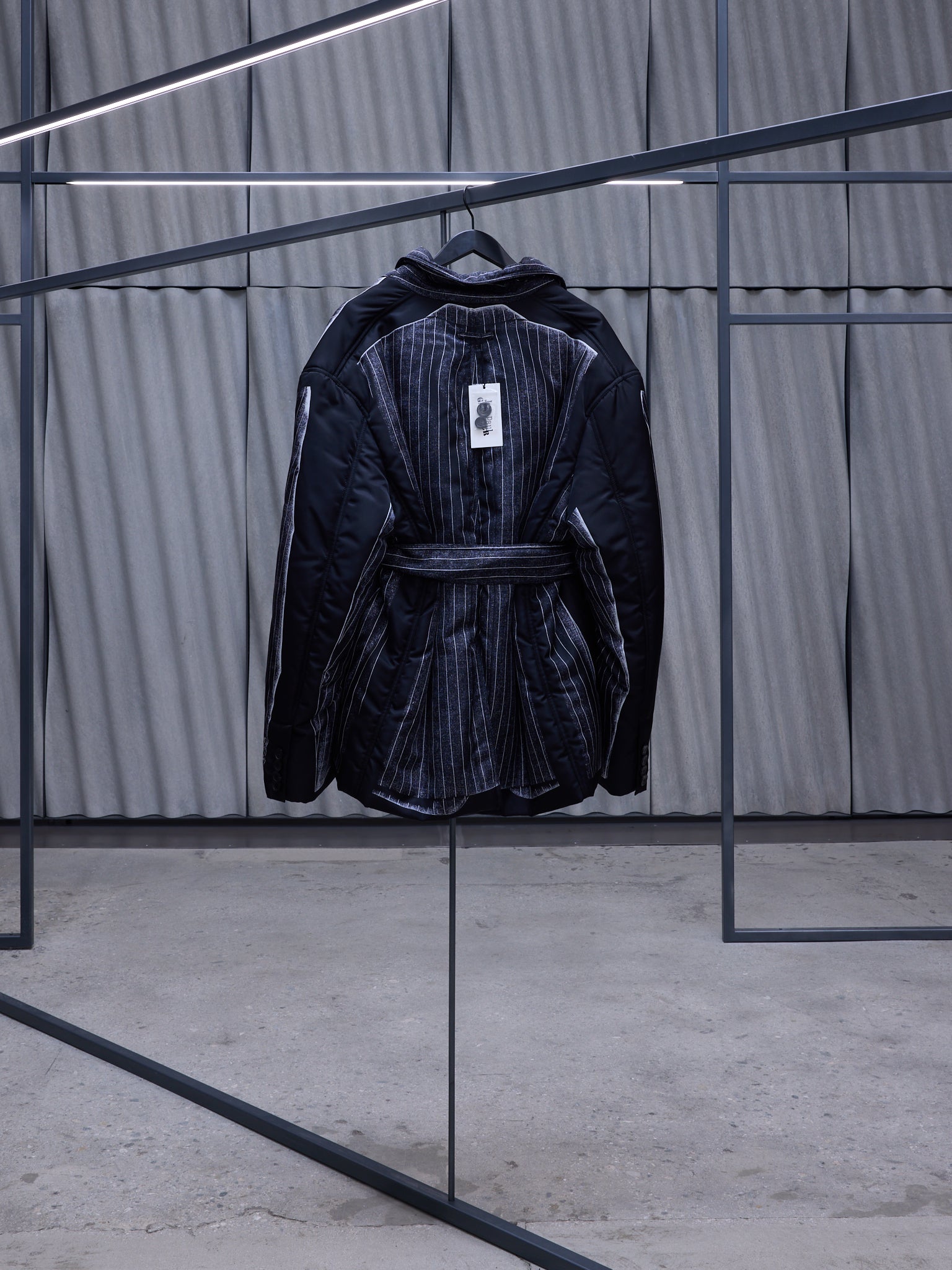 The Trompe L'oeil Padded Jacket (24-30-F-VE056-C532-BLACK-WHITE)