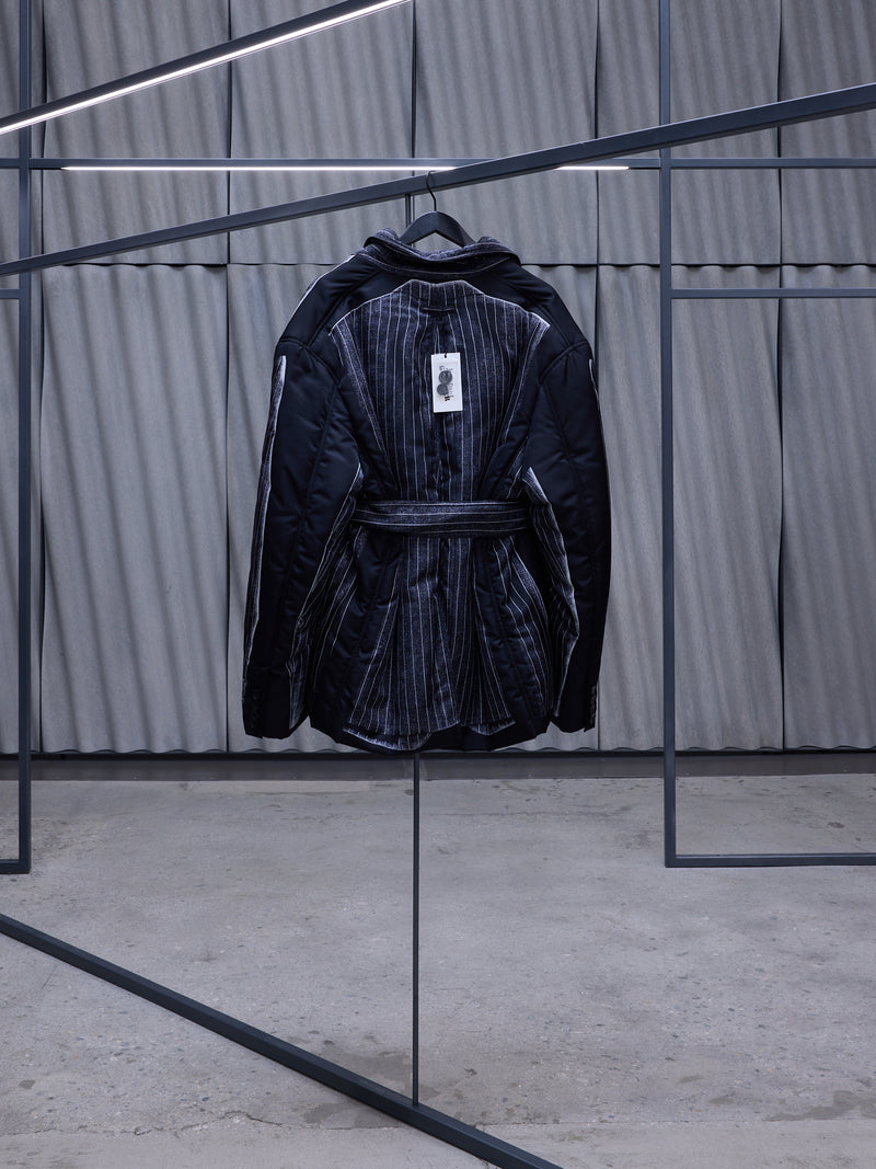 The Trompe L'oeil Padded Jacket (24-30-F-VE056-C532-BLACK-WHITE)