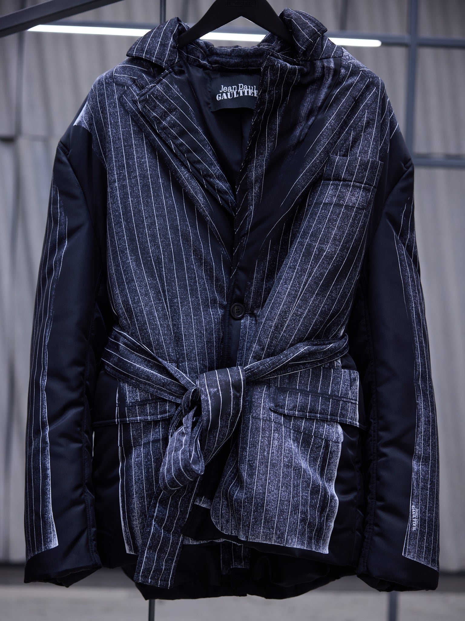 The Trompe L'oeil Padded Jacket (24-30-F-VE056-C532-BLACK-WHITE)