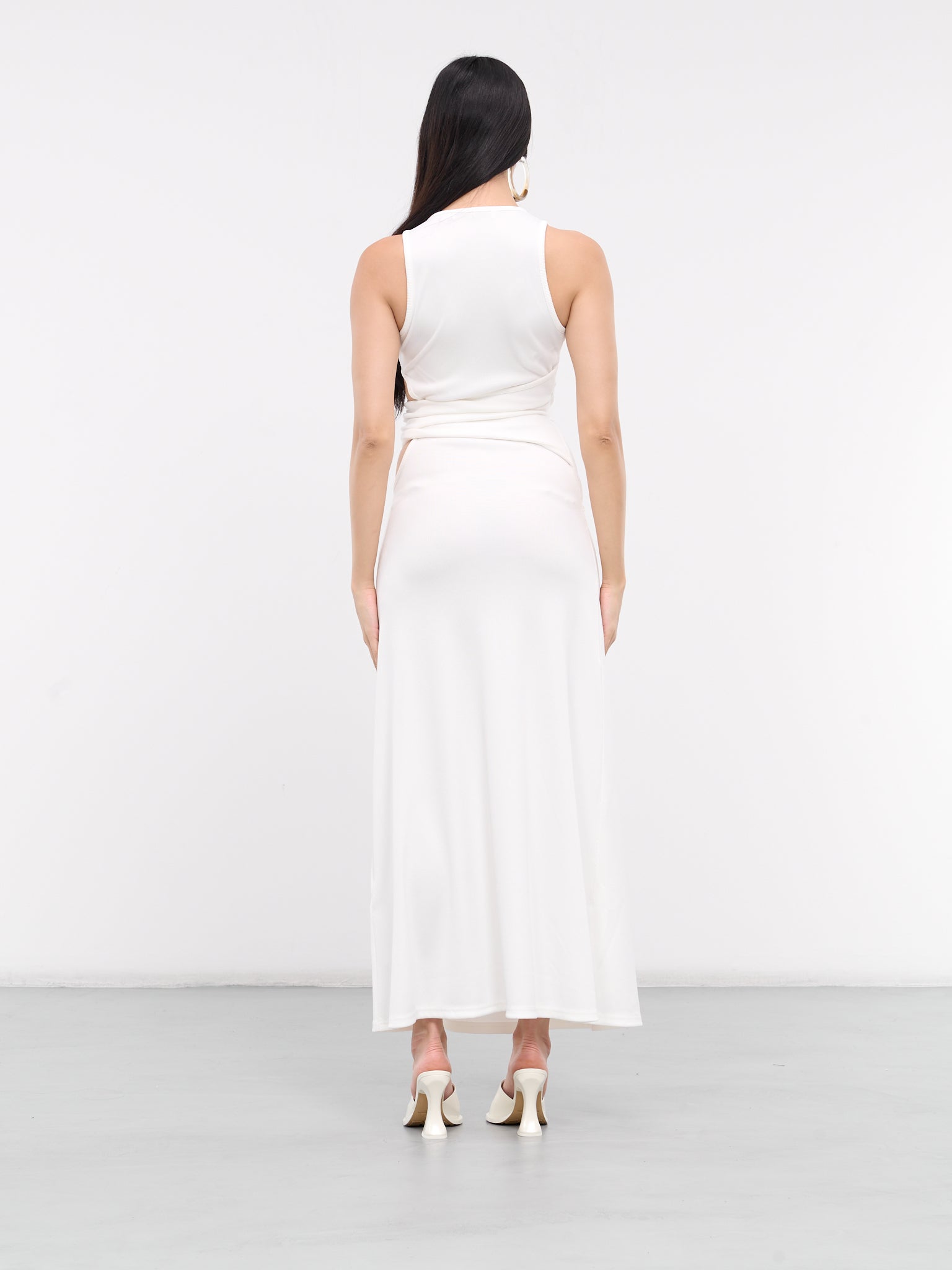 Silvino Overlap Dress (24013502-WHITE)