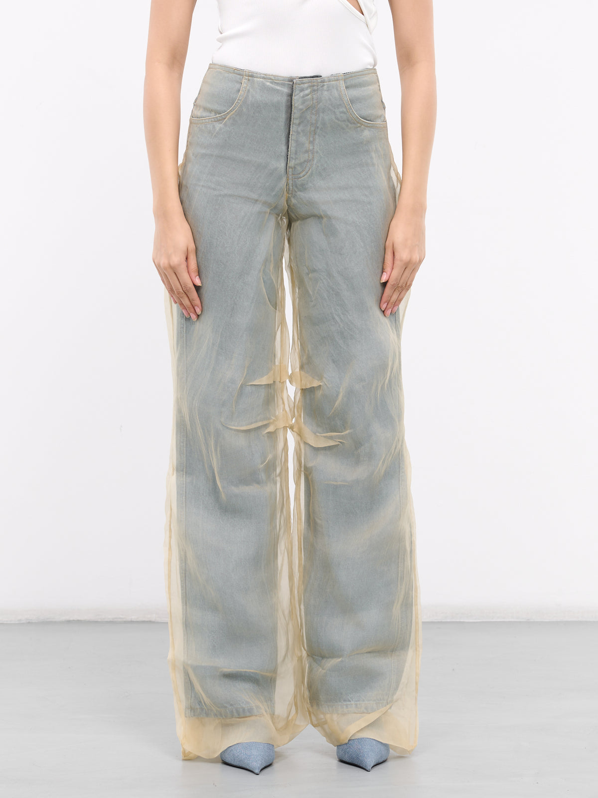 Silk Parchment Denim Jeans (24015501-STONE-BLUE-SAND)