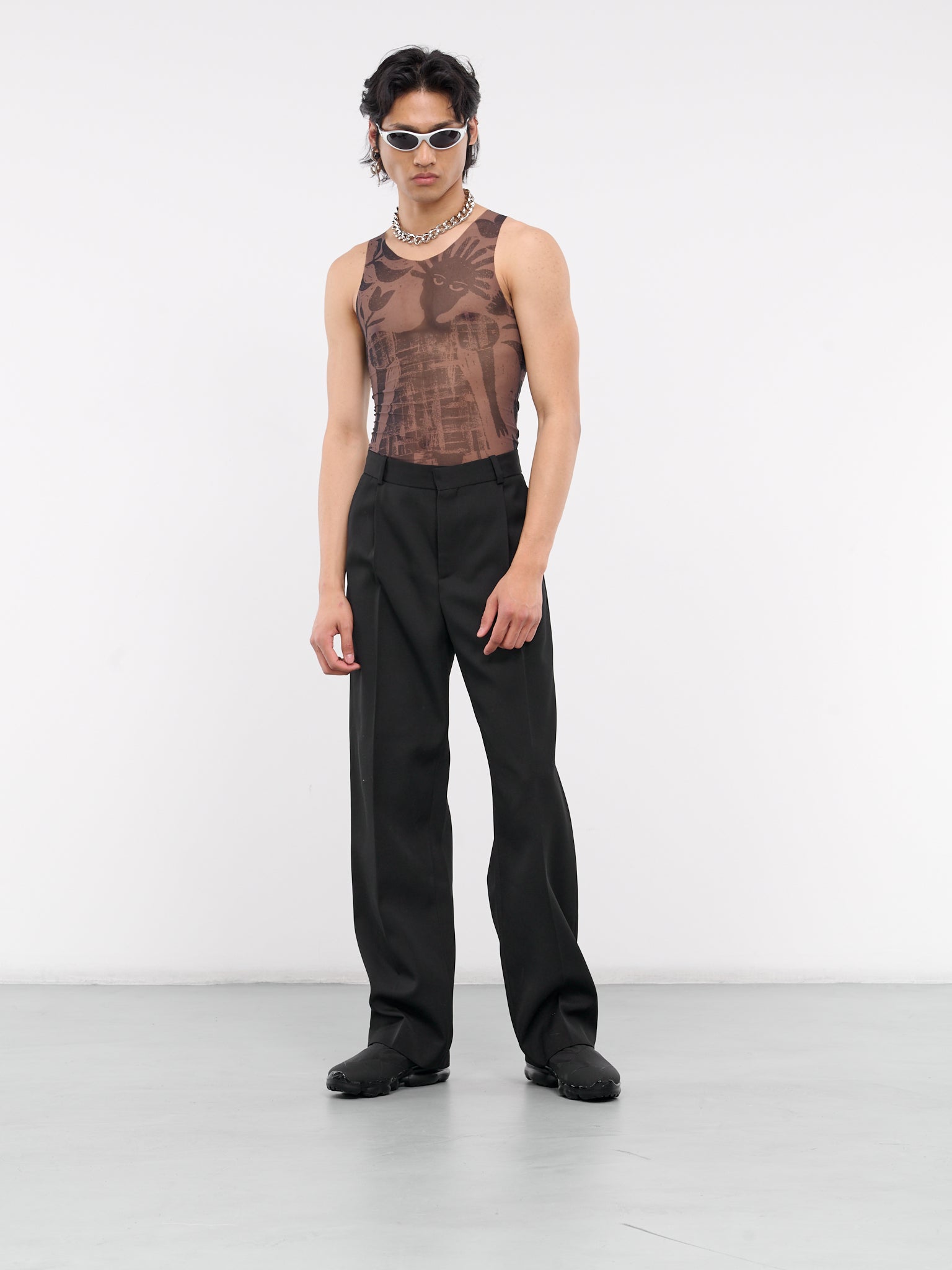 Pleated Trousers (241-M5030-W132-BLACK)