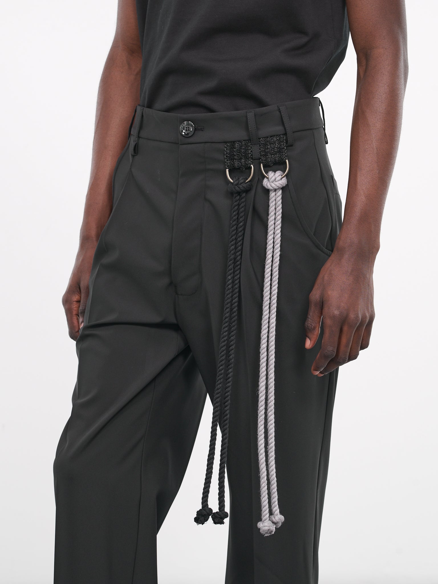 Rope Tailored Trousers (241-MPT084-BLACK)