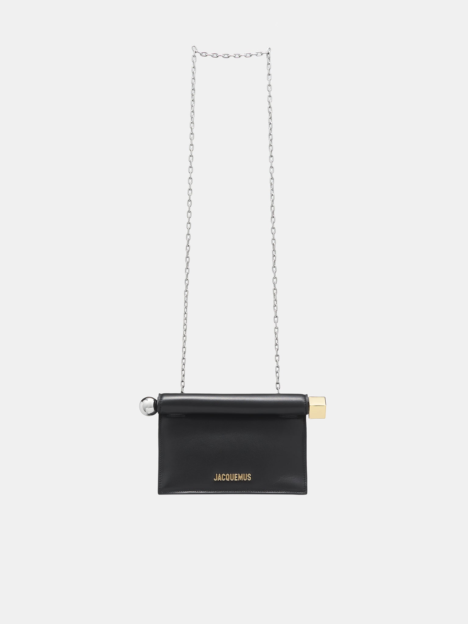 【Jacquemus】関税込☆La Petite Rond チェーン バッグ ブラック Jacquemus La Petite Pochette Rond Carré Clutch Bag | Black
