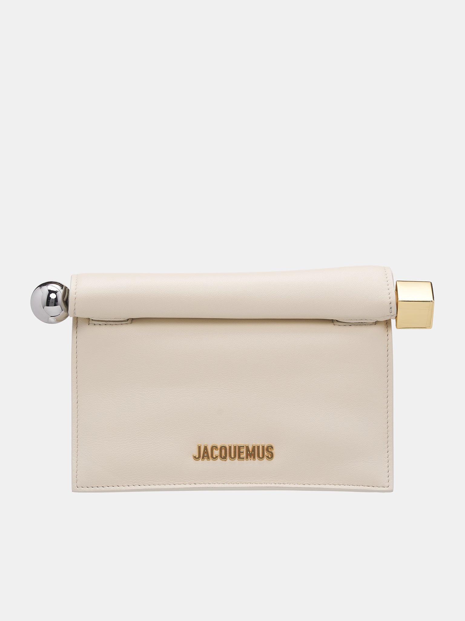 The Small Rond Carré Clutch (241BA392-3171-LIGHT-IVORY)