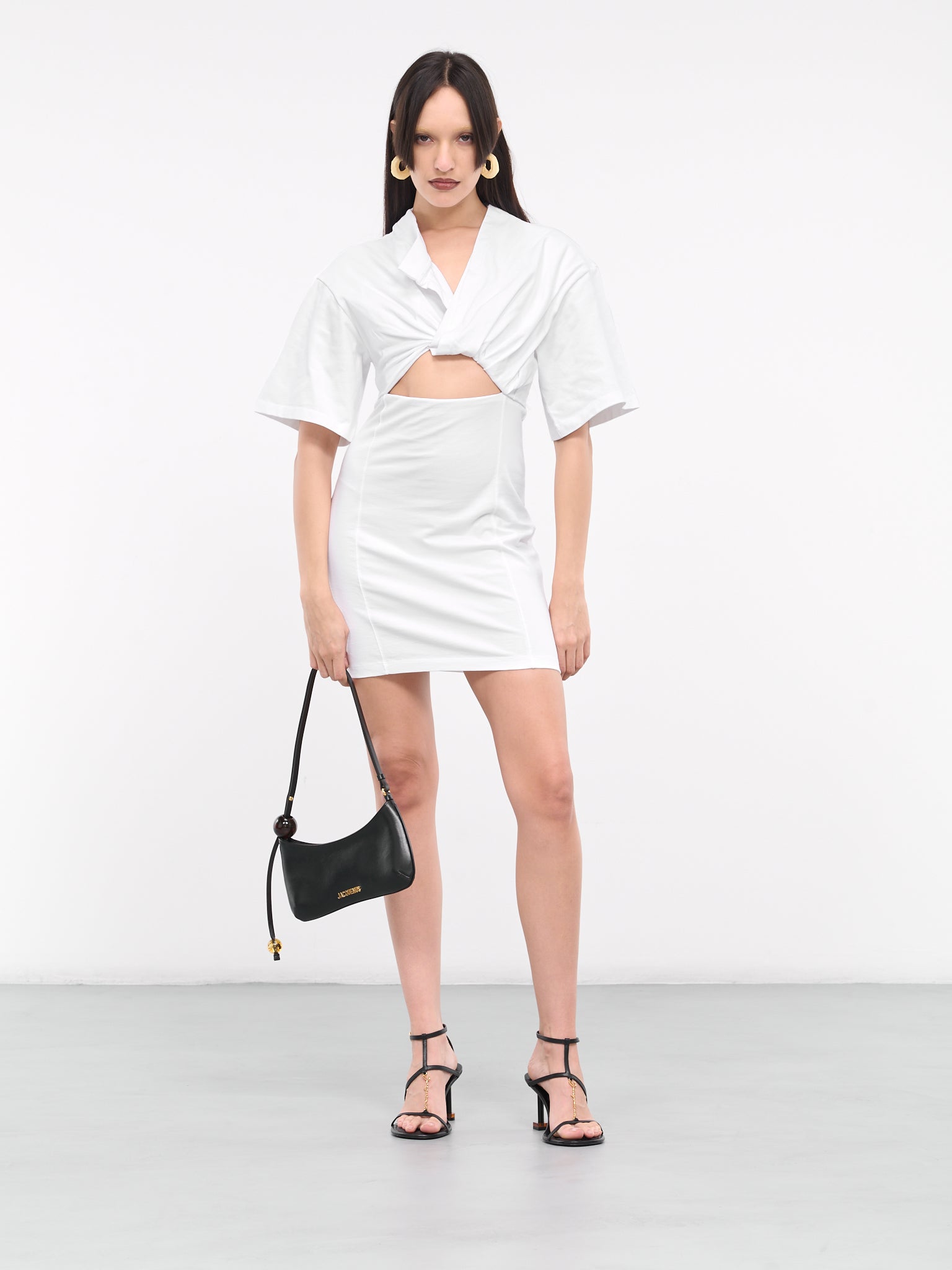 jacquemus la robe bahia mini dress JACQUEMUS La Robe Bahia Woven Mini White Dress House Of Huntington