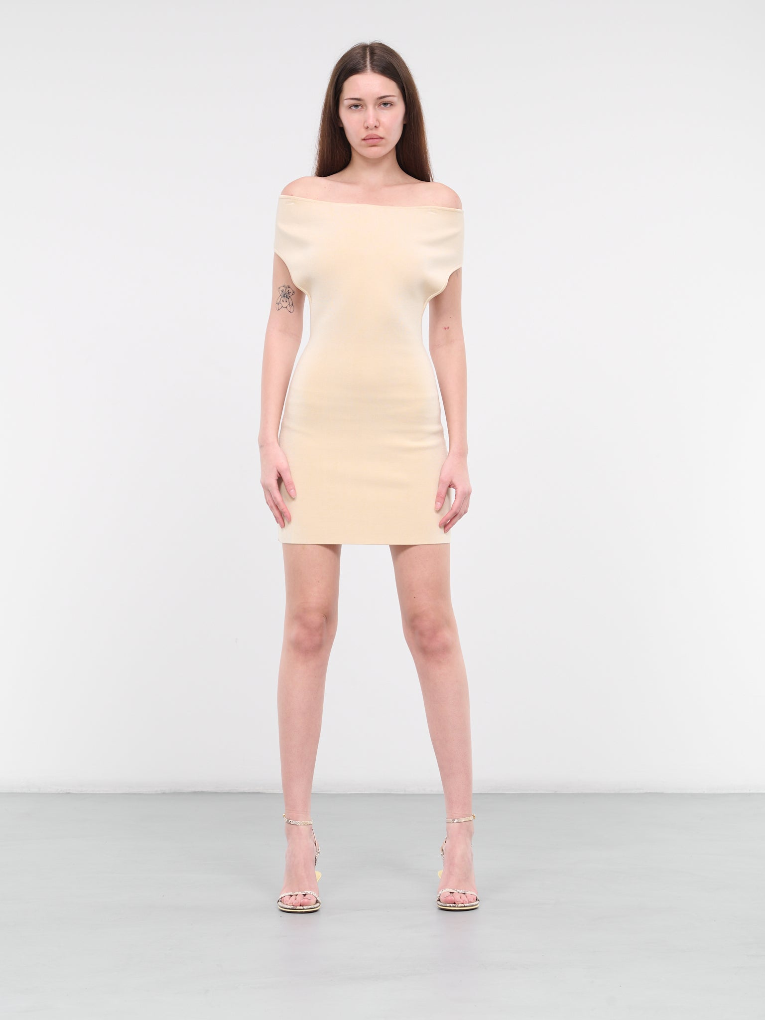 forbidden mini dress beige Rumored Monaco Mini Silk Dress Cream by Rumored