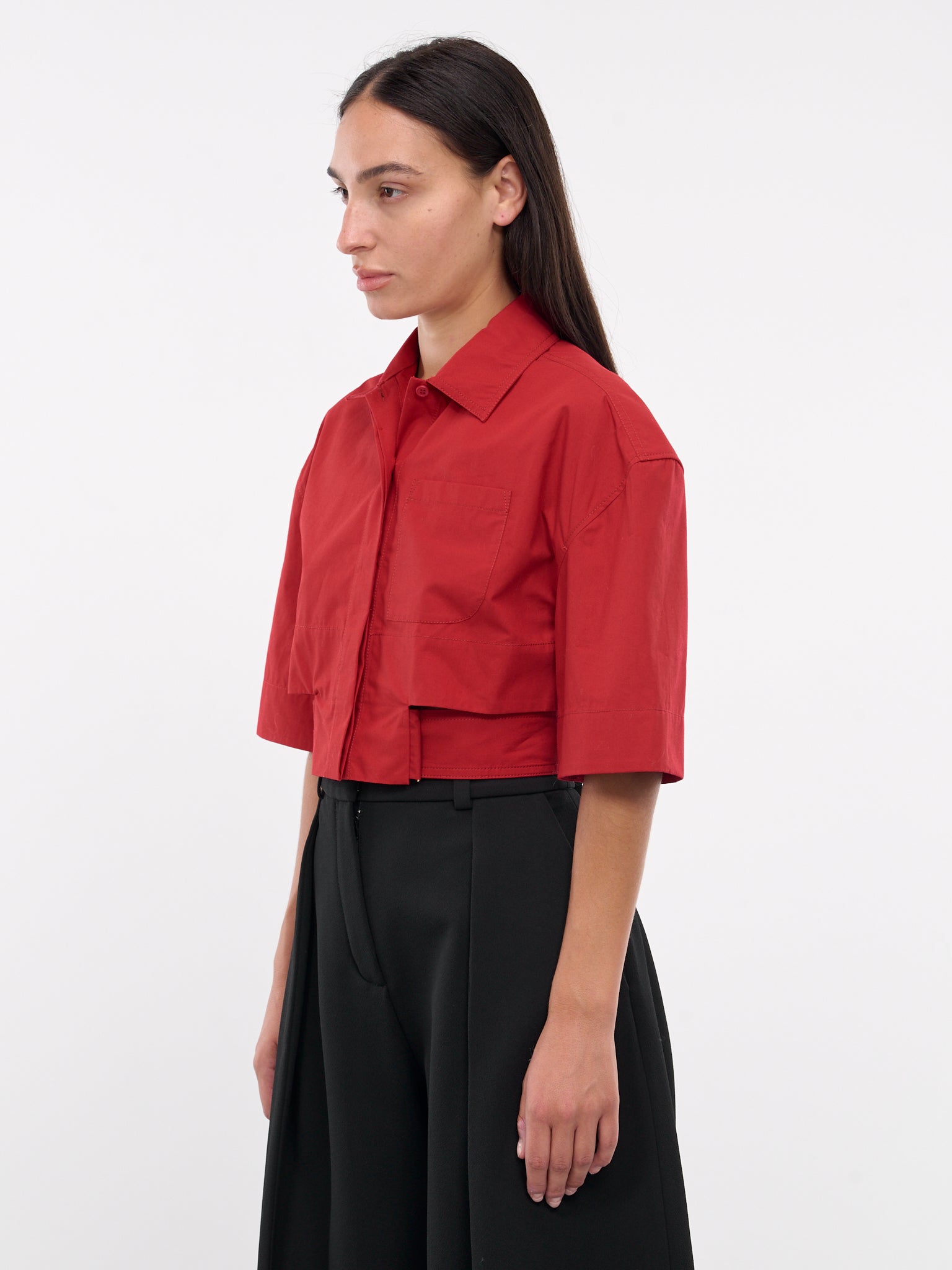 La Chemise Courte Bari (241SH054-1618-DARK-RED)