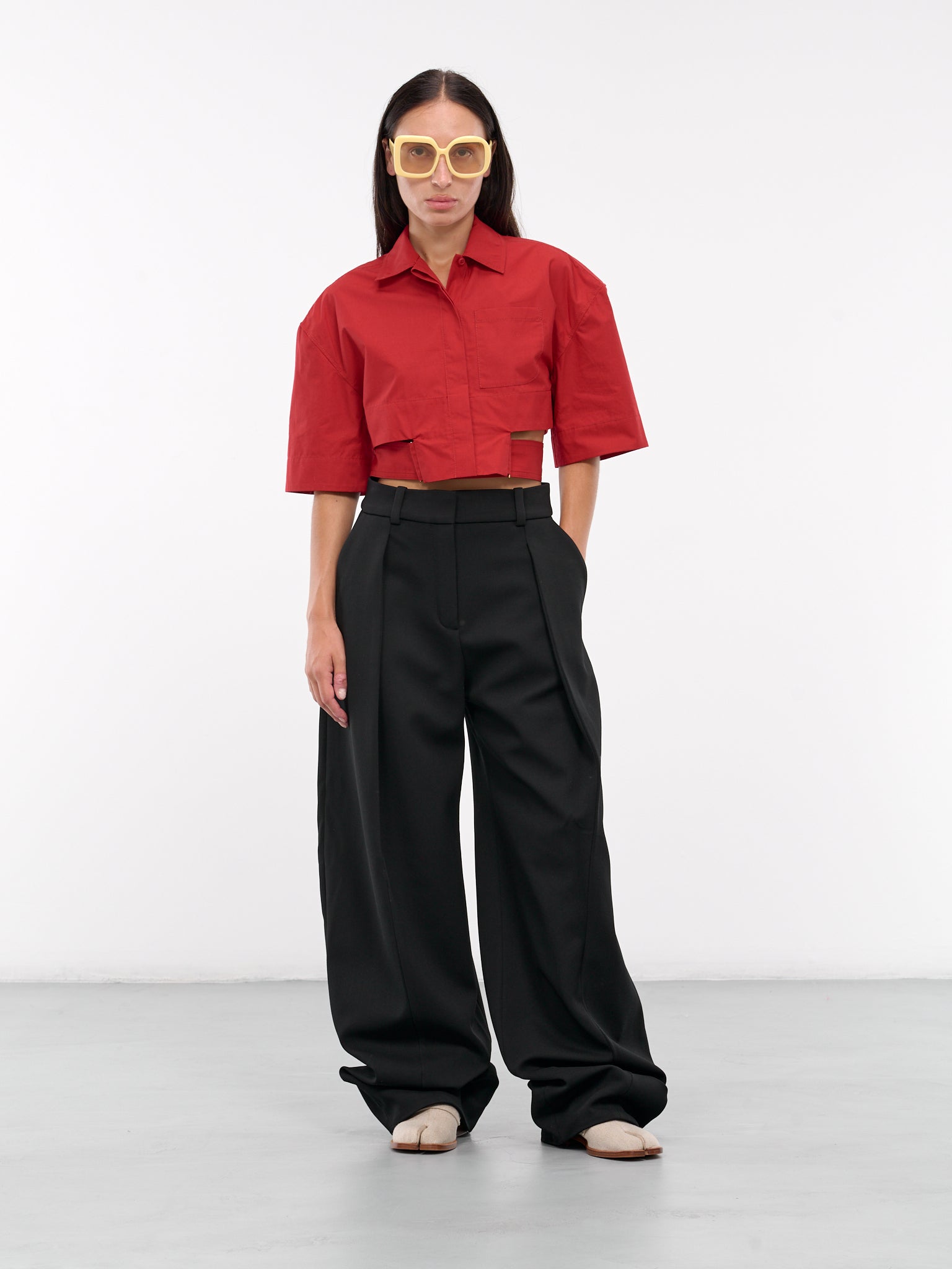 La Chemise Courte Bari (241SH054-1618-DARK-RED)