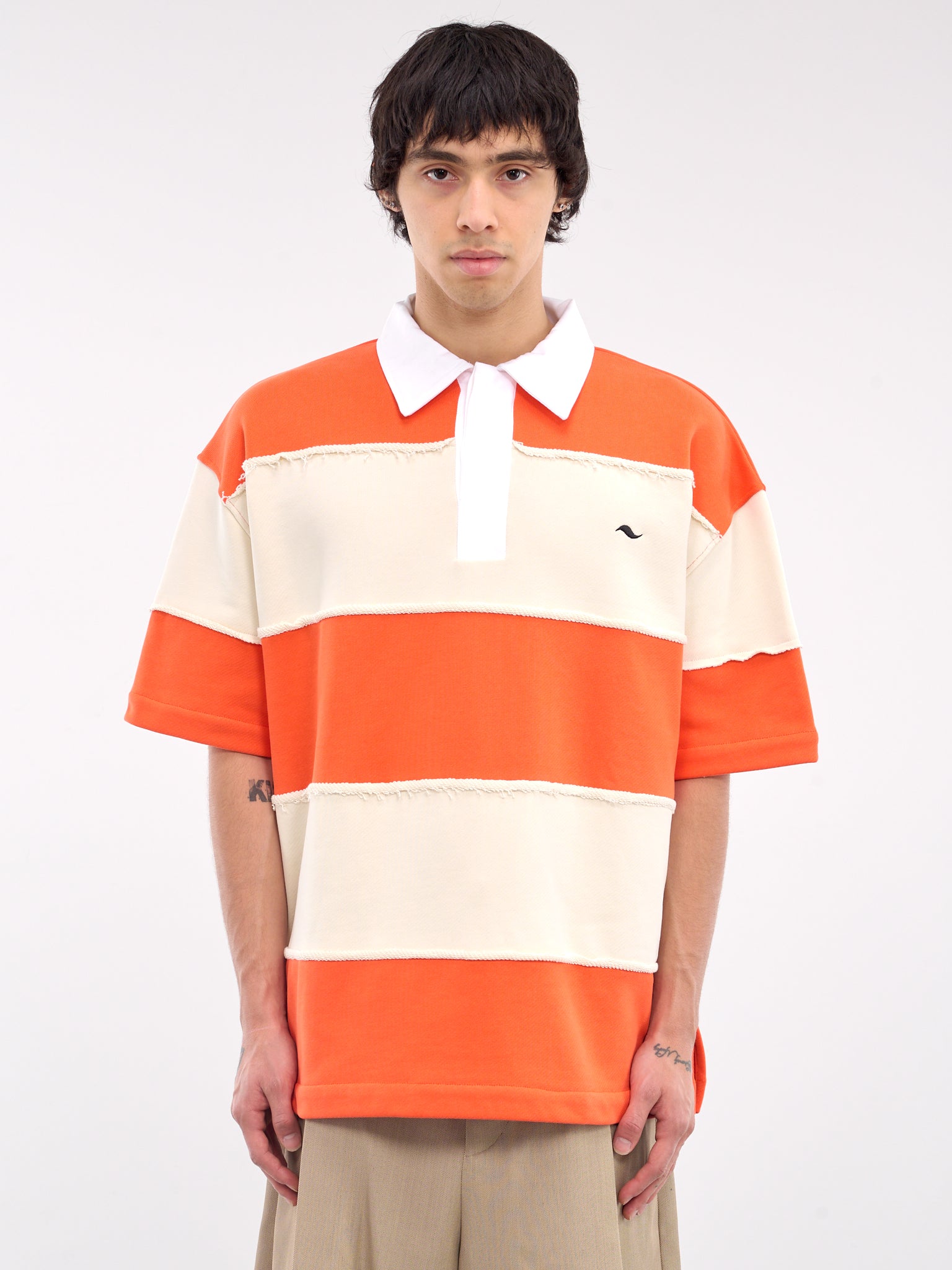 Botter H.Lorenzo Striped Polo 242 6011 J027 ORANGE CREAM S Orange