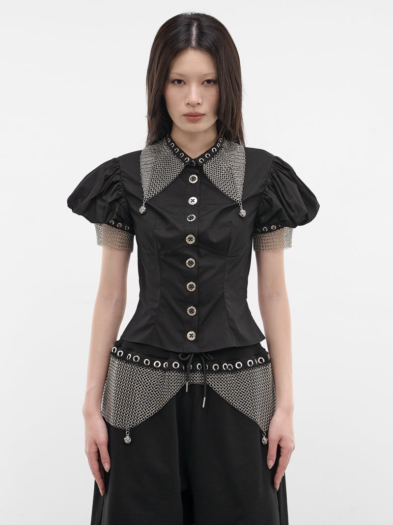Black Titan Chainmail Blouse (2440-TITAN-CHAINMALL-BLACK)