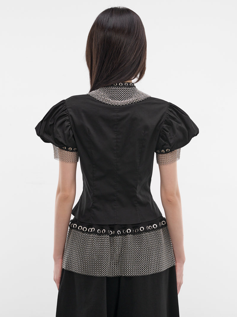 Black Titan Chainmail Blouse (2440-TITAN-CHAINMALL-BLACK)