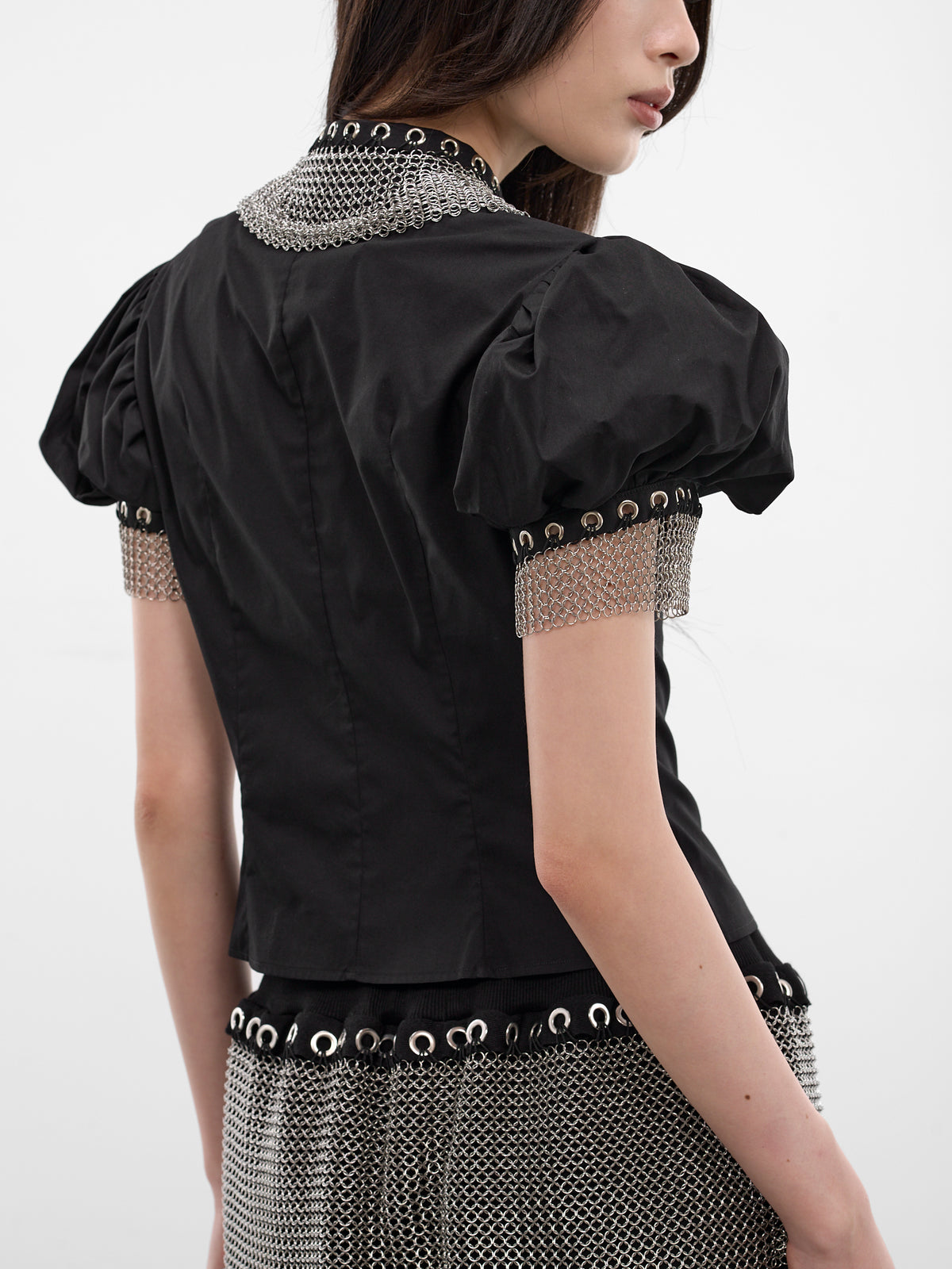 Black Titan Chainmail Blouse (2440-TITAN-CHAINMALL-BLACK)