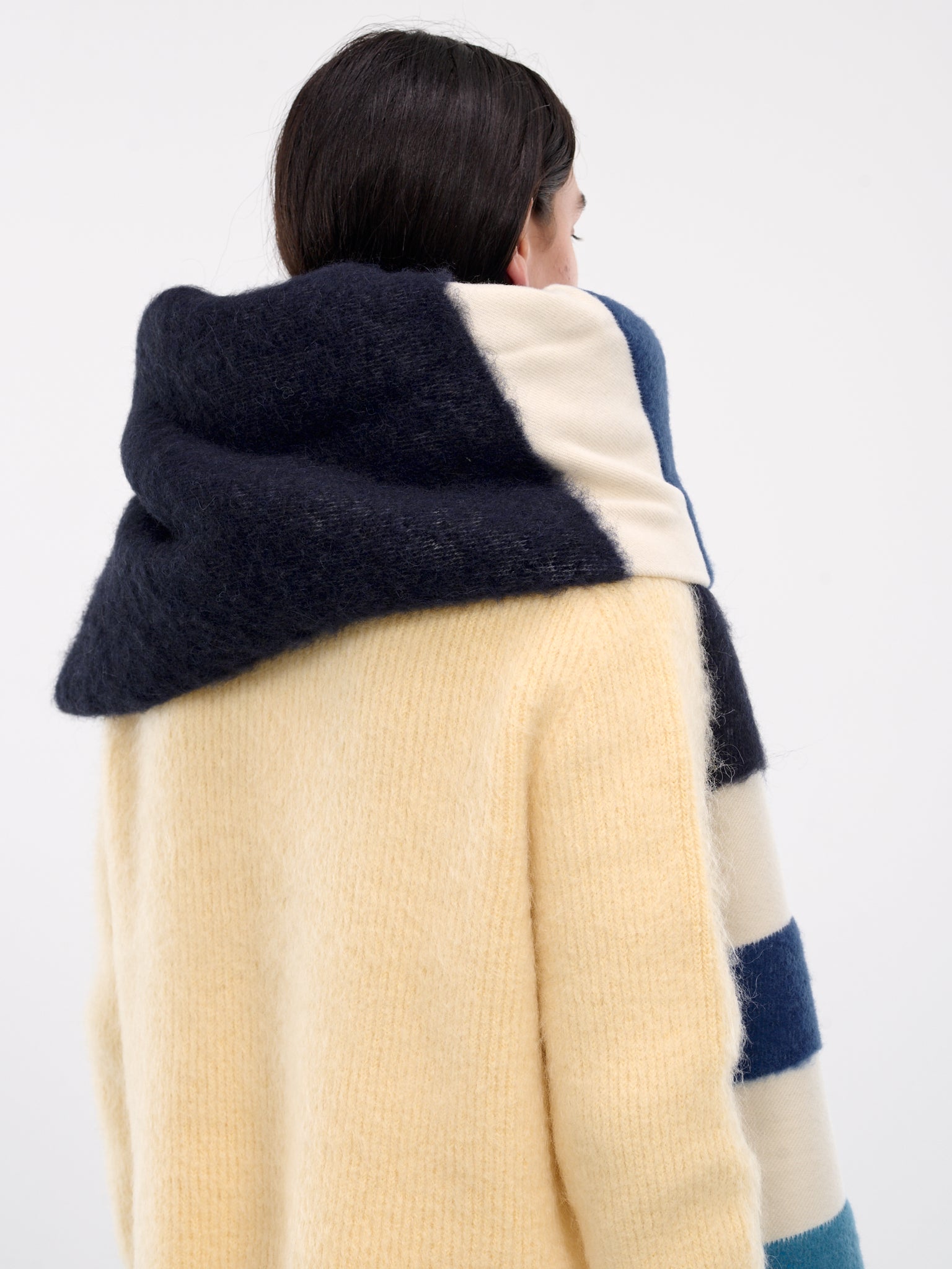 Stripe Oversized Scarf (246AC683-5206-MULTI-BLUE)