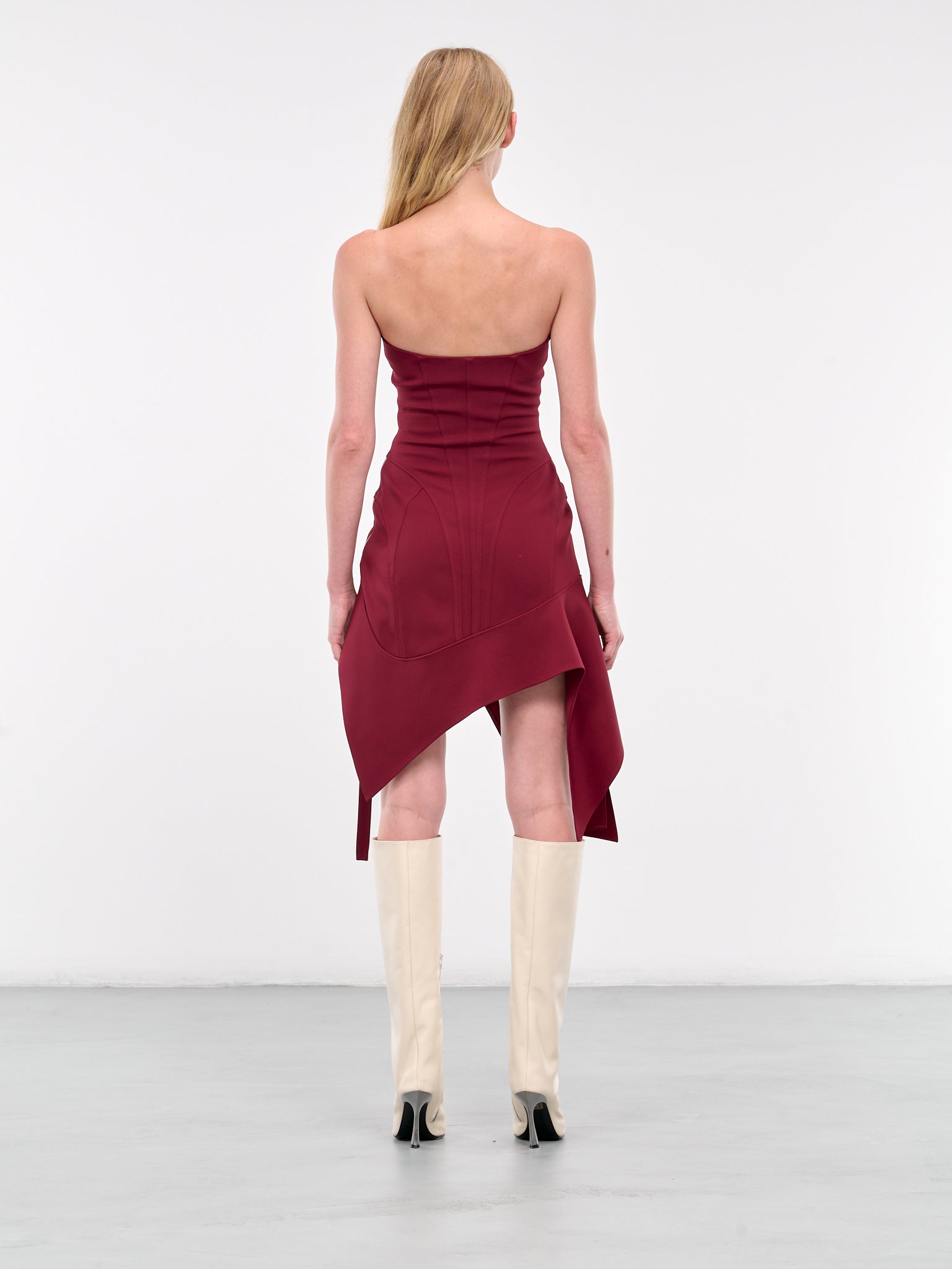 Draped Mini Dress (24F1R01661470-BLOOD-RED)
