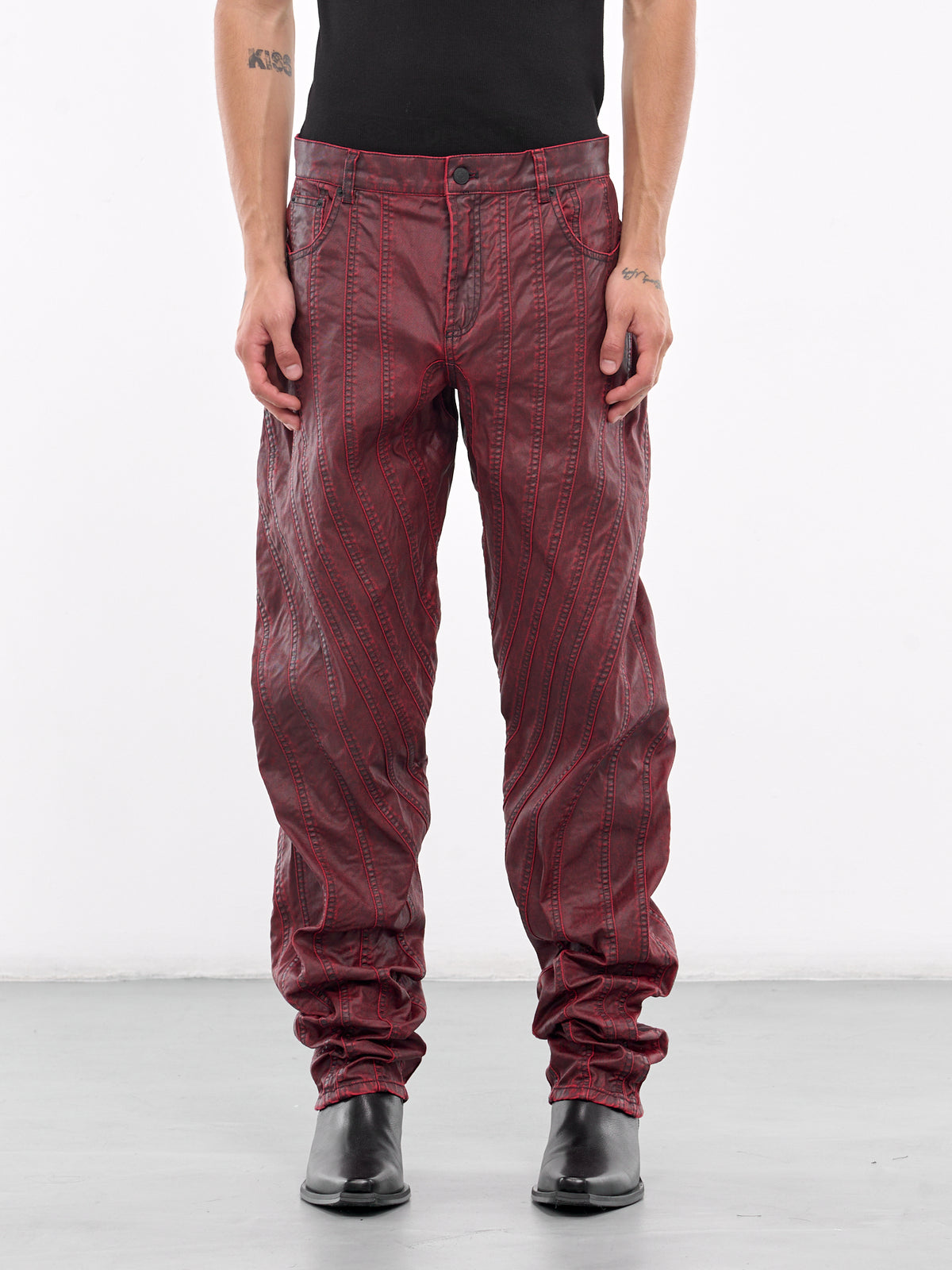 Waxed Spiral Jeans (24F6PA0327286-VAMPIRE)