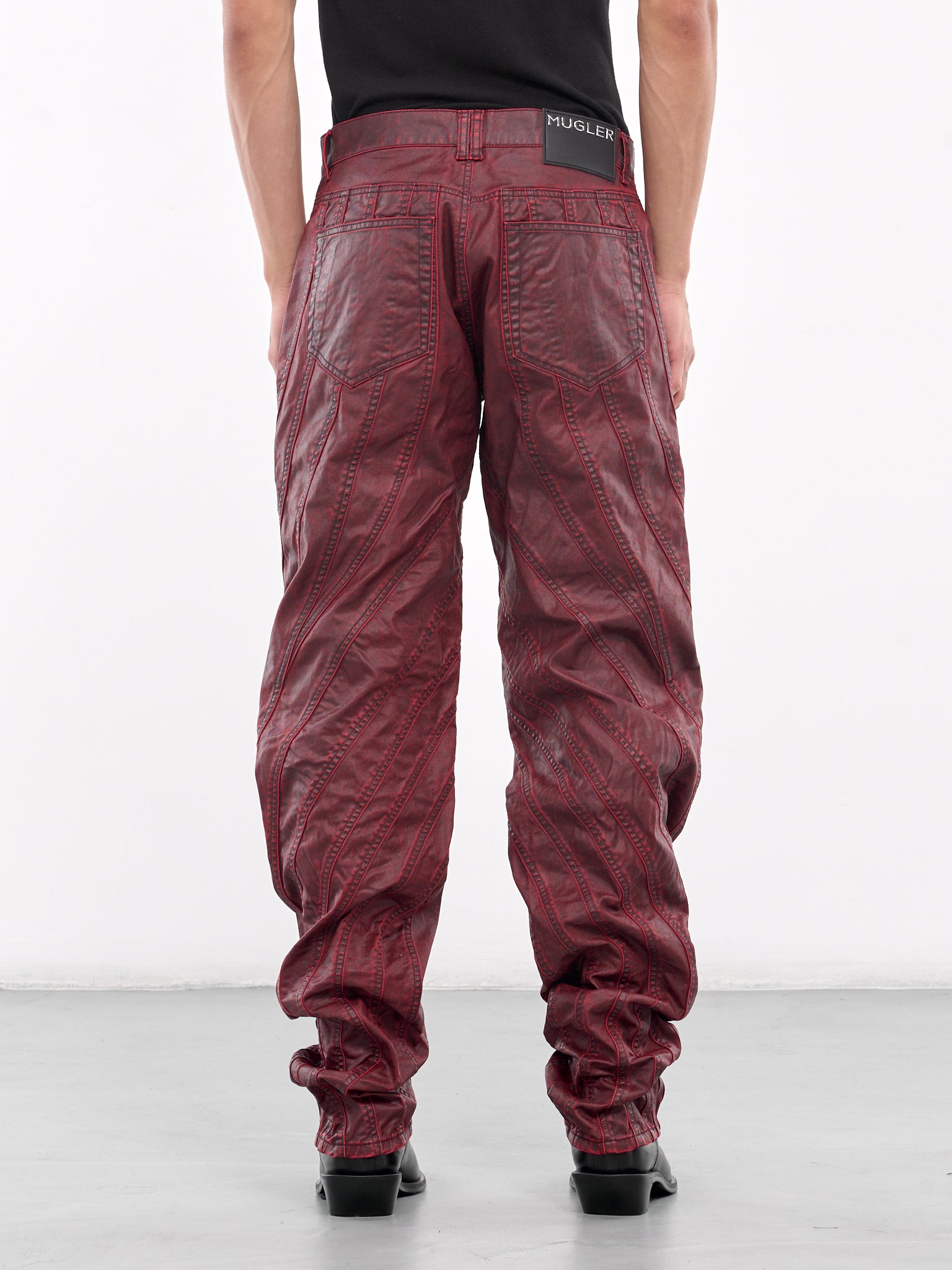 Waxed Spiral Jeans (24F6PA0327286-VAMPIRE)
