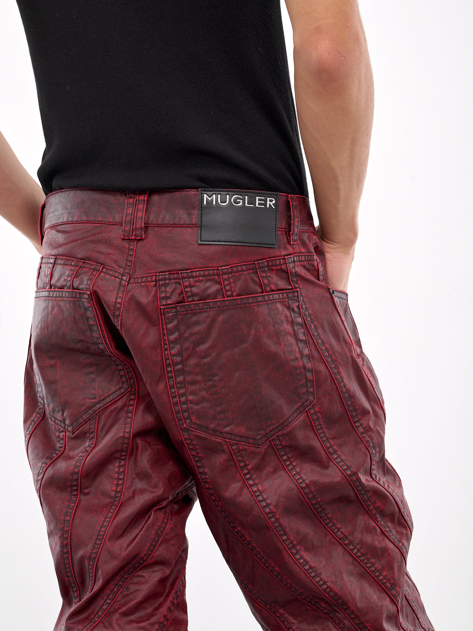 Waxed Spiral Jeans (24F6PA0327286-VAMPIRE)