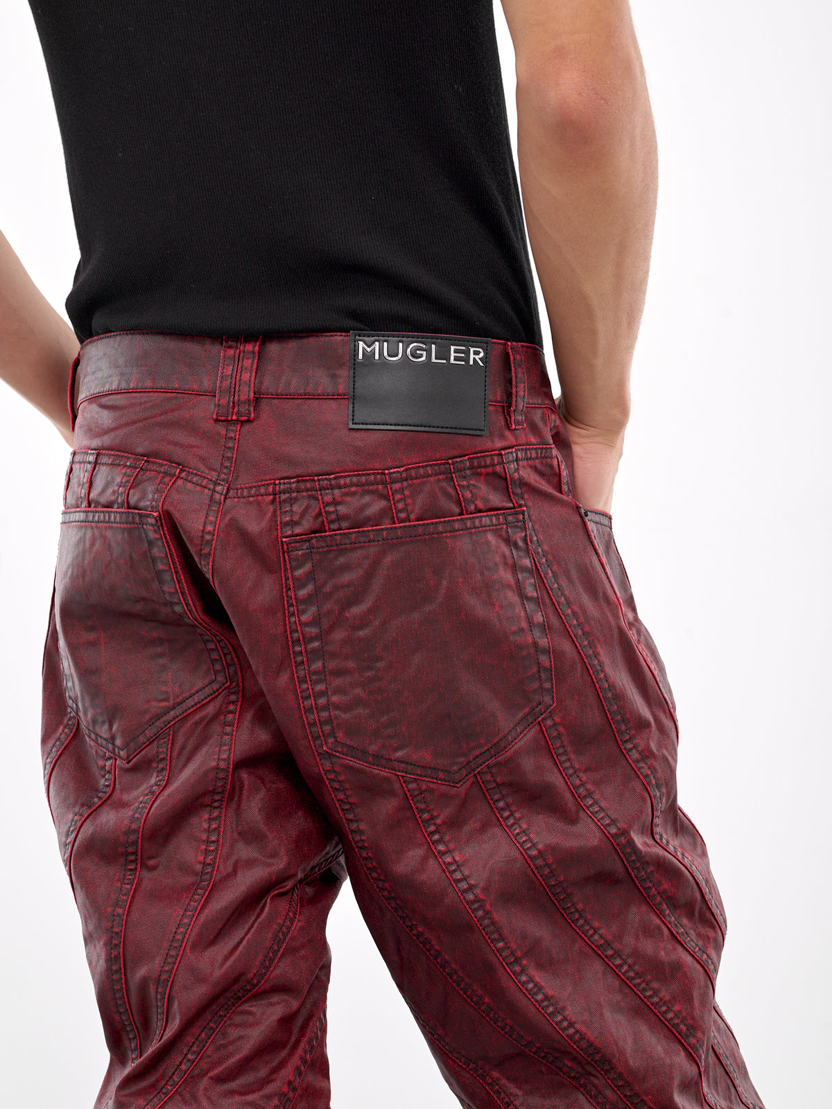 Waxed Spiral Jeans (24F6PA0327286-VAMPIRE)