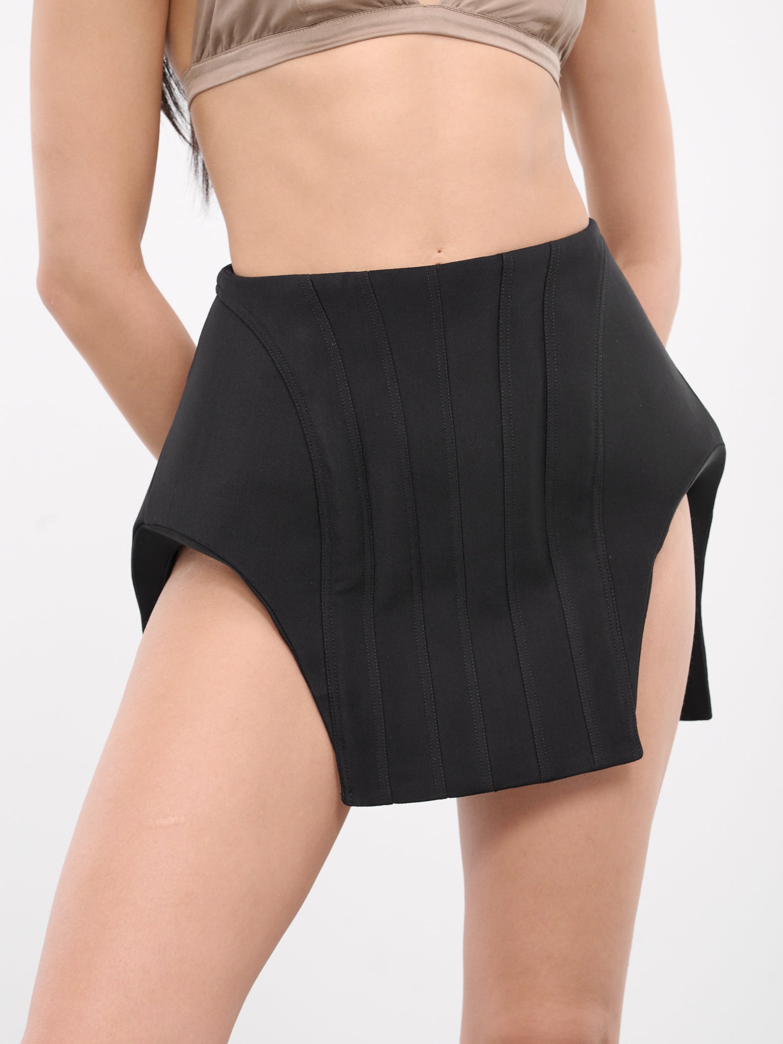 Curvy Structured Mini Skirt (24P1JU0524182-BLACK)