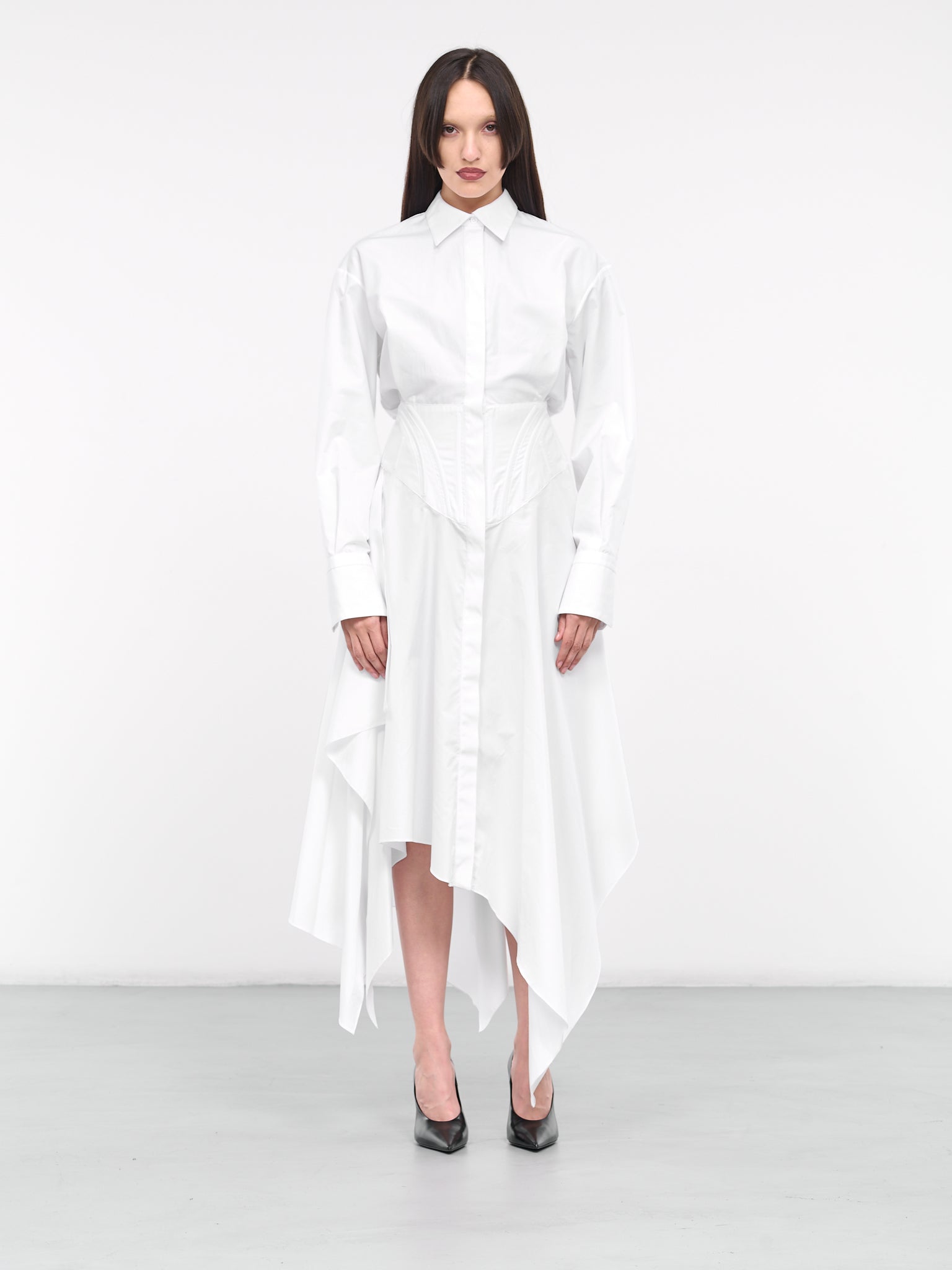 Mugler Poplin Midi Dress Mugler Poplin Midi Dress