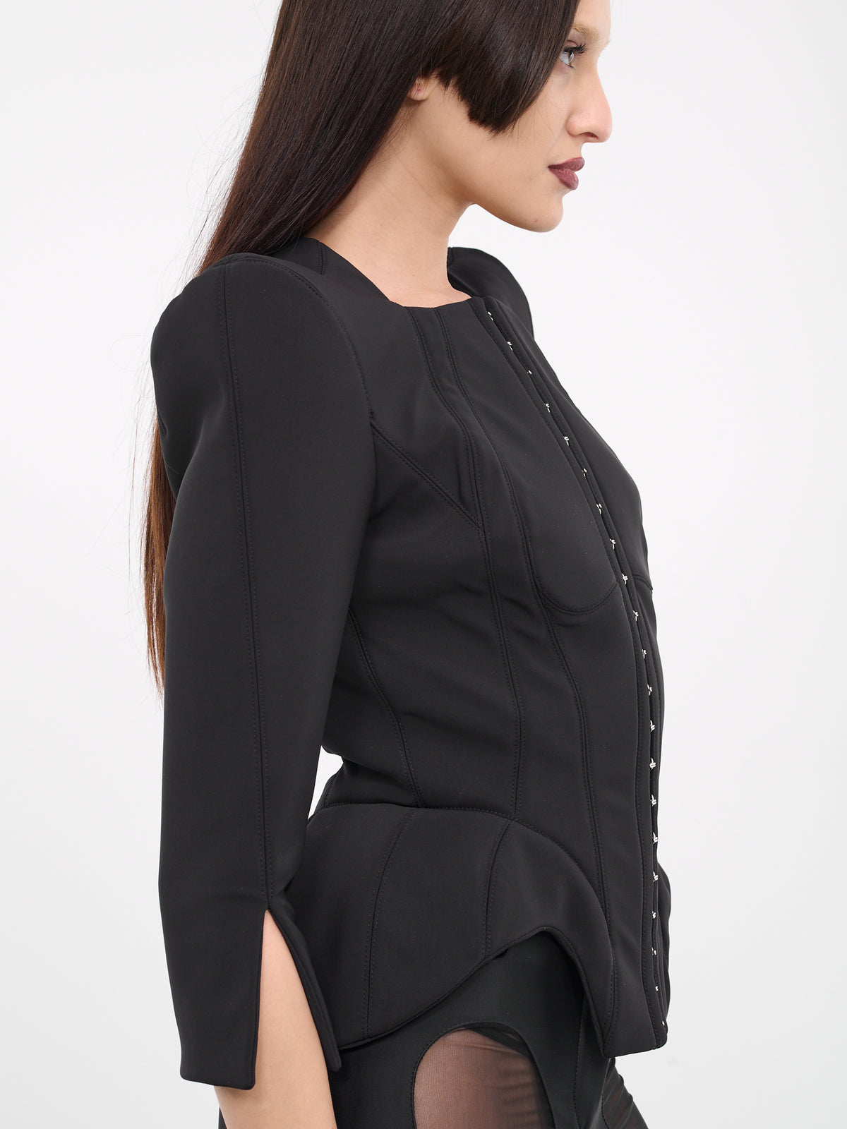 Curvy Structured Jacket (24P1VE03856092-1999-BLACK)