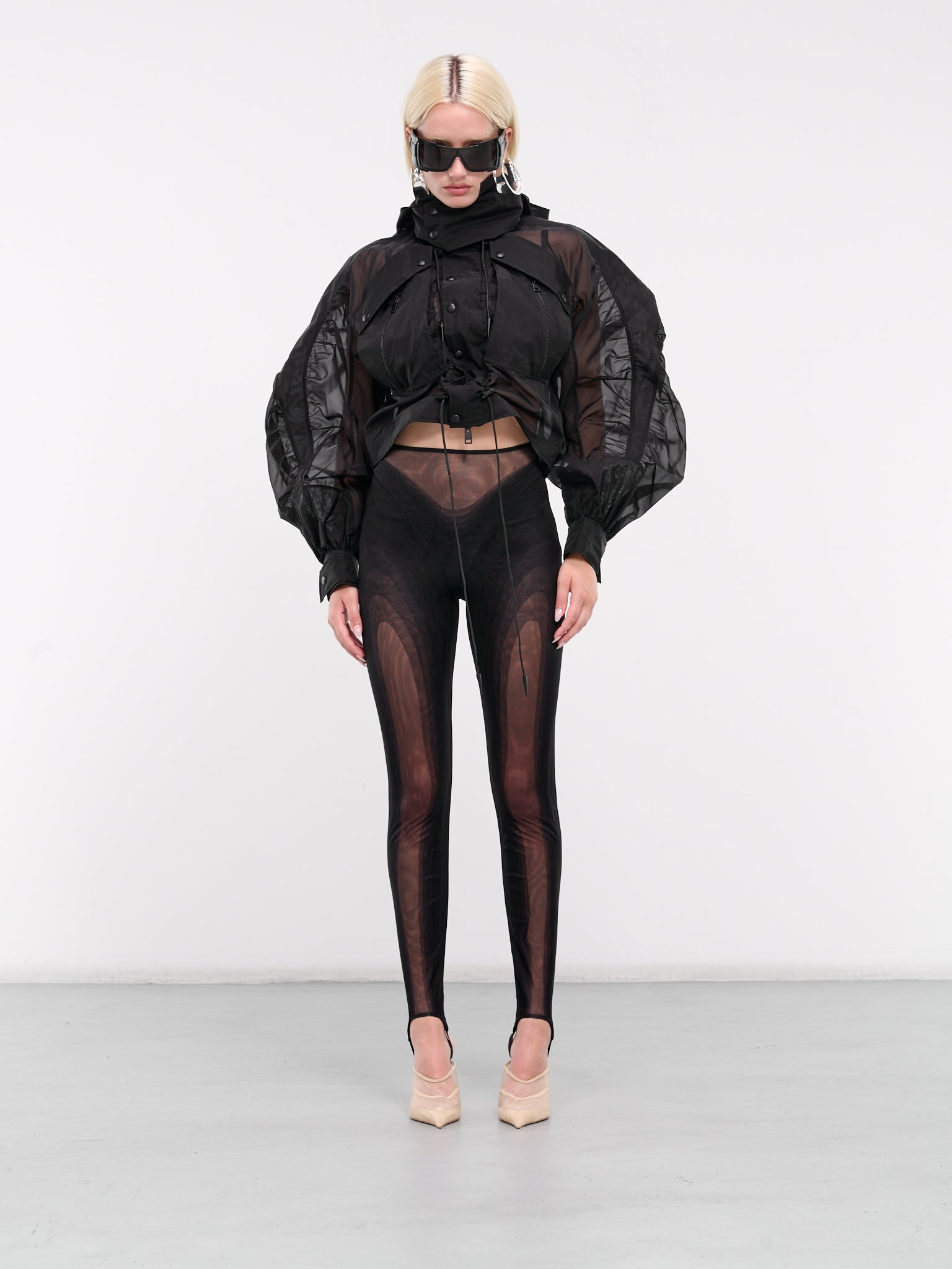 Sheer Bomber Jacket (24S1BL0109864-BLACK)