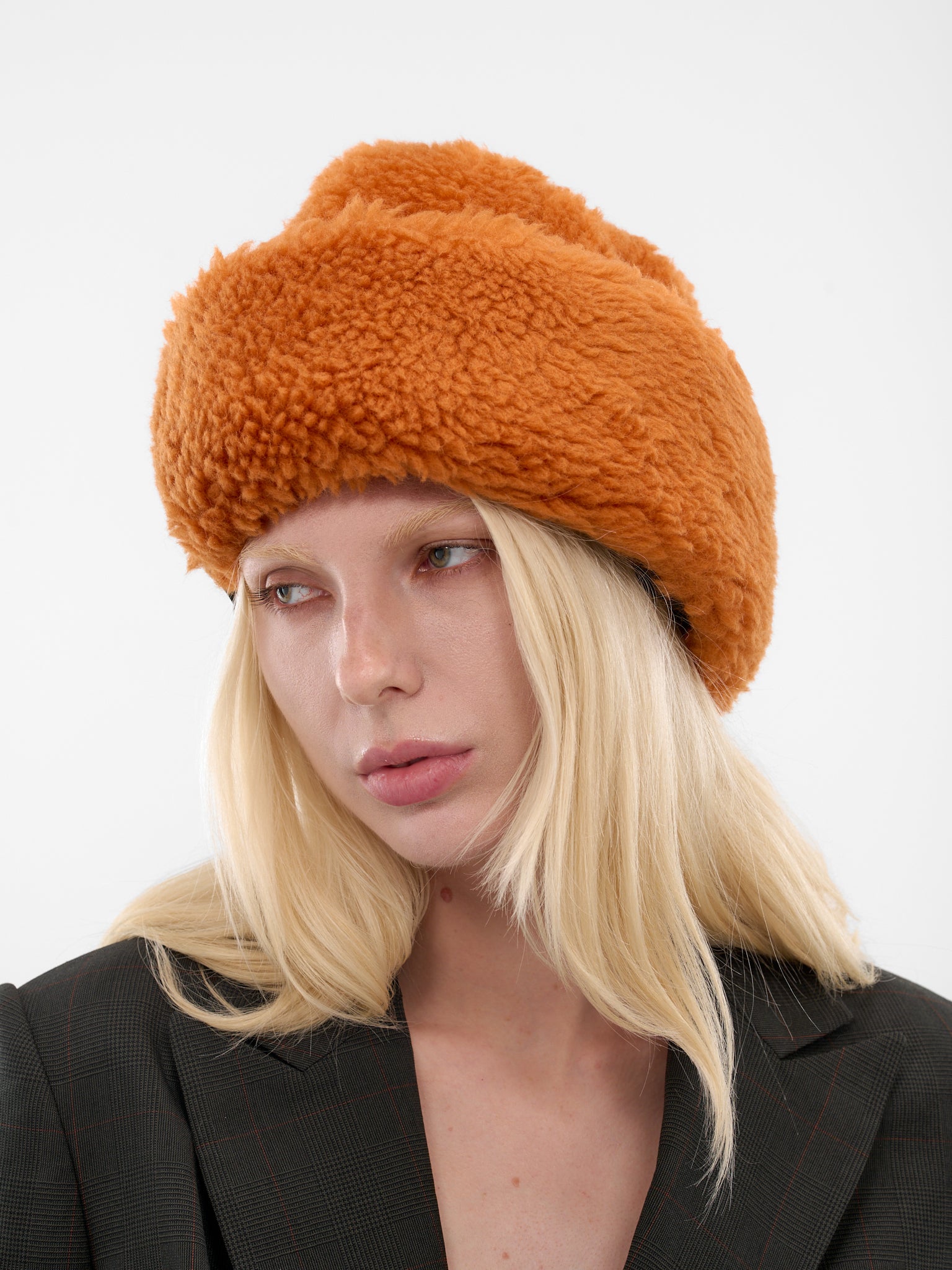 Orange Fuzzy Wool Cap (25-01043S-851-ORANGE)