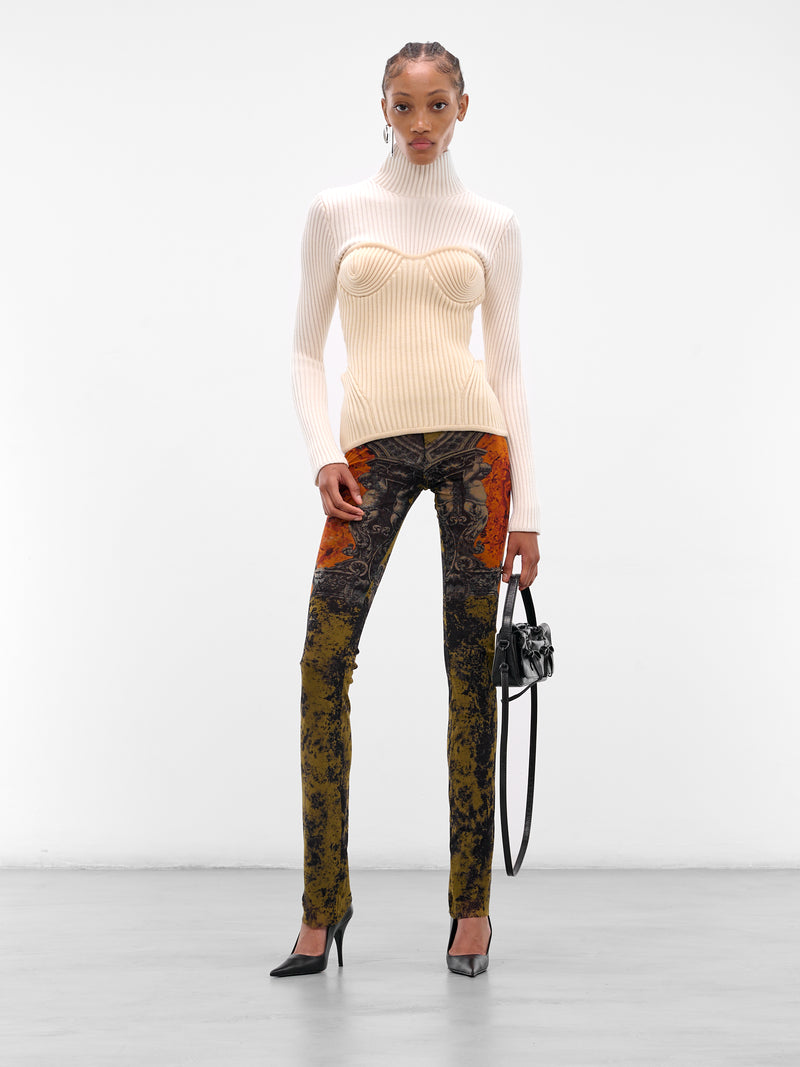 JEAN PAUL GAULTIER "Médaillon" Graphic Leggings | H.Lorenzo - styled