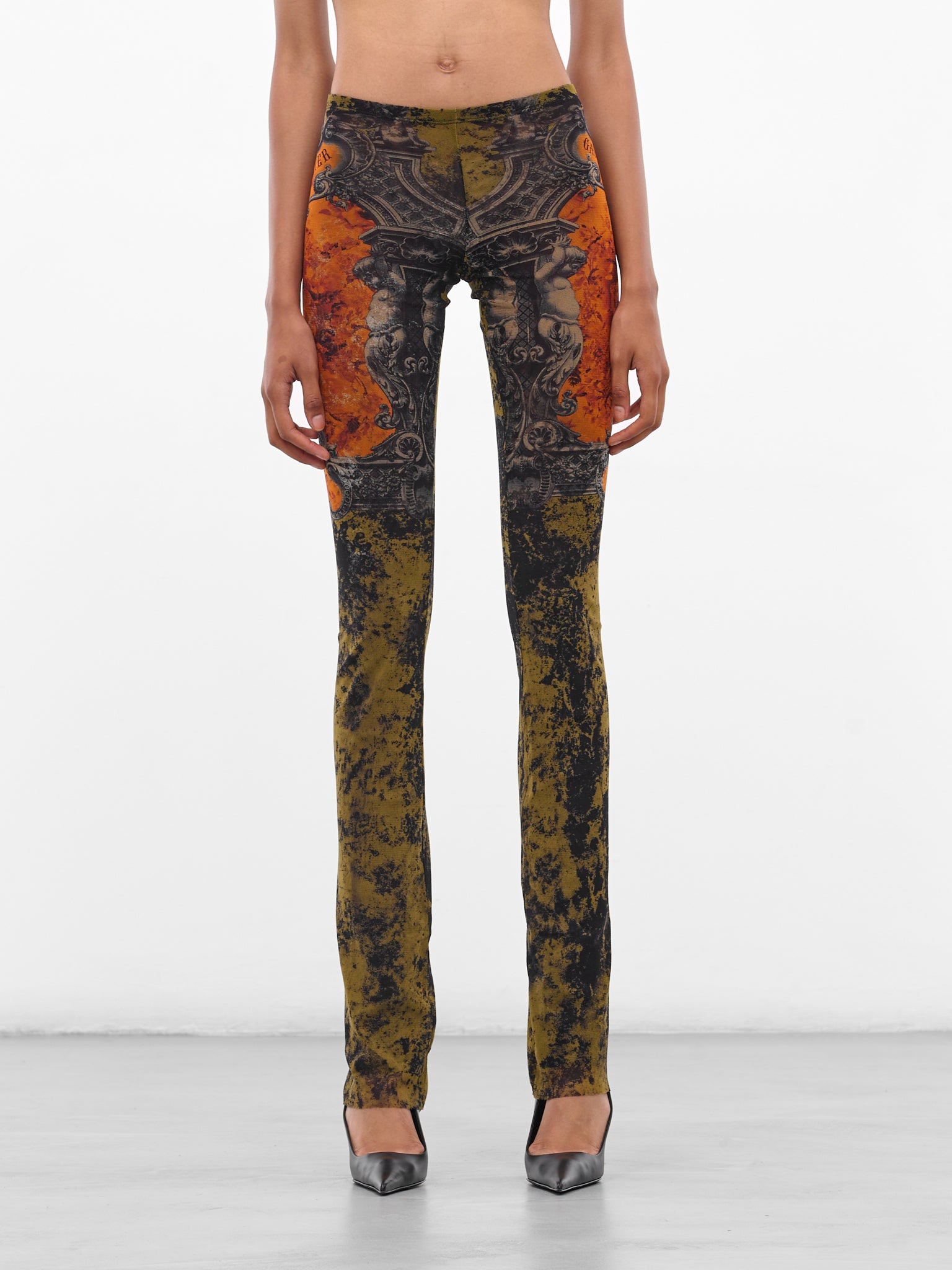 JEAN PAUL GAULTIER "Médaillon" Graphic Leggings | H.Lorenzo - front