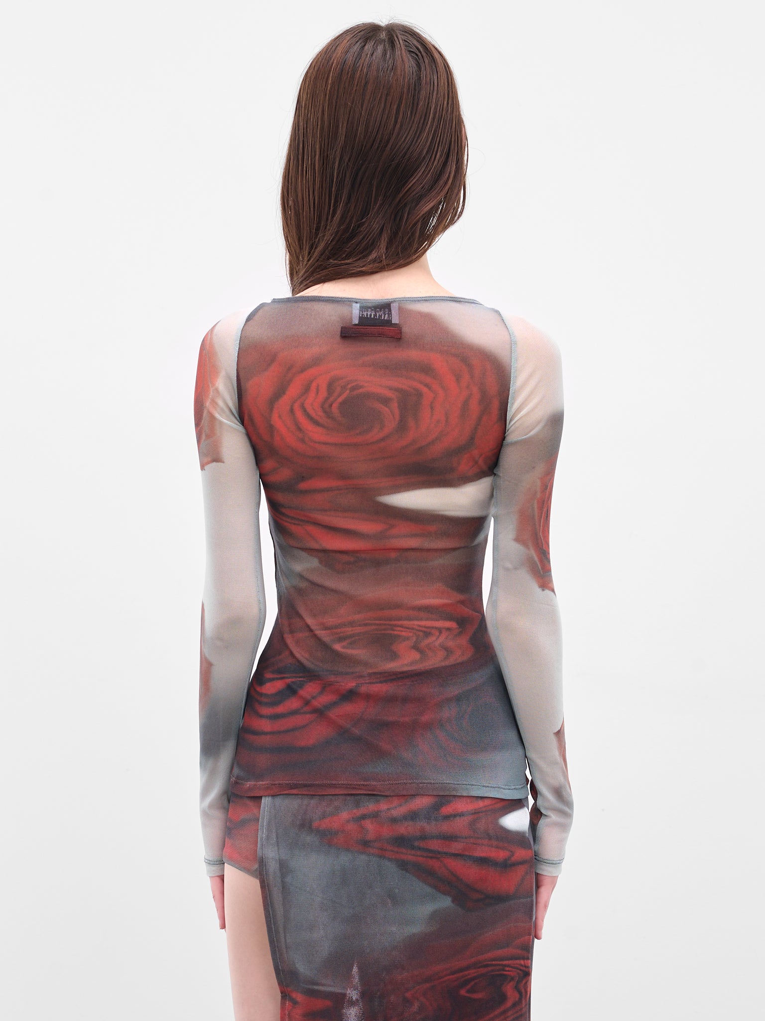 Red Blurry Roses Top (25-04-W-TO352-M011P-MULTI)