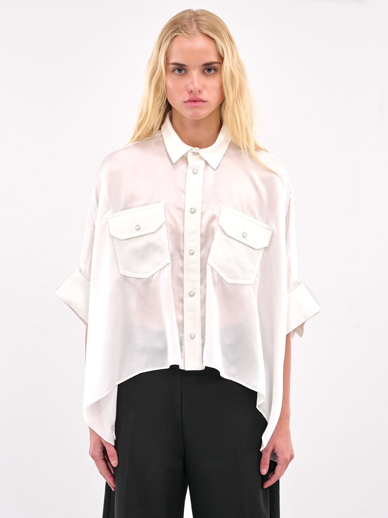Satin Blouse (25-07825-151-OFF-WHITE)