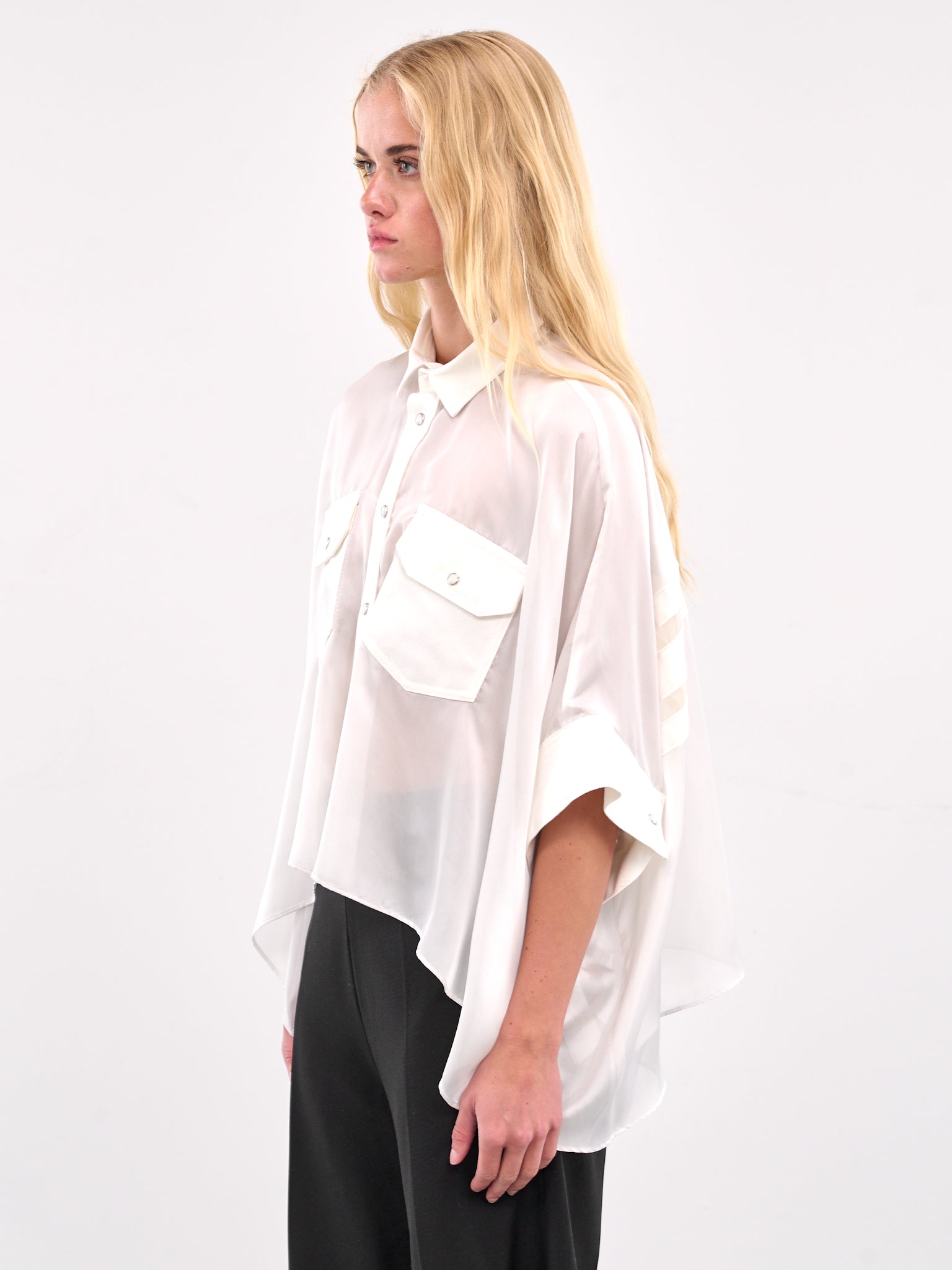Satin Blouse (25-07825-151-OFF-WHITE)
