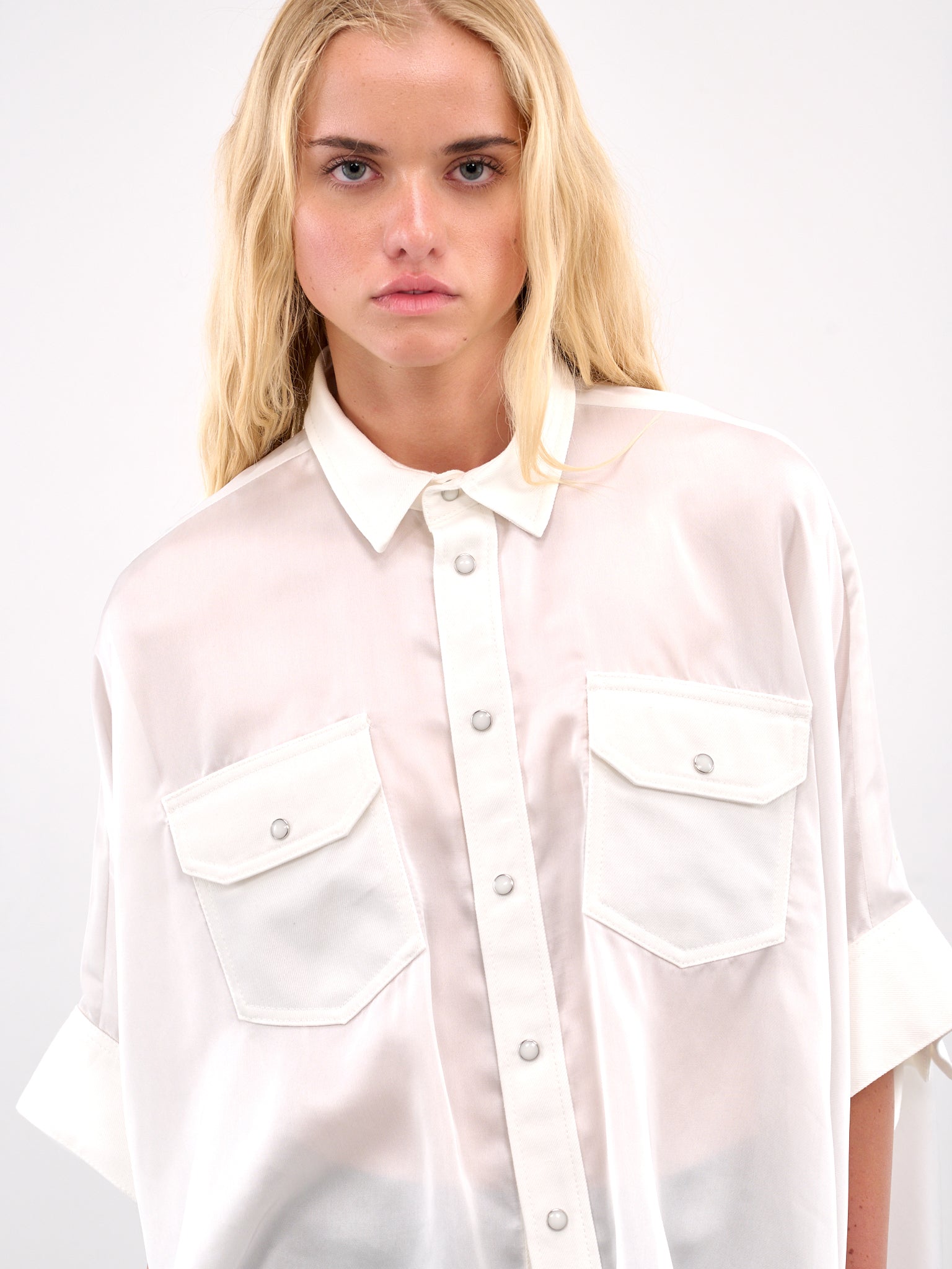 Satin Blouse (25-07825-151-OFF-WHITE)