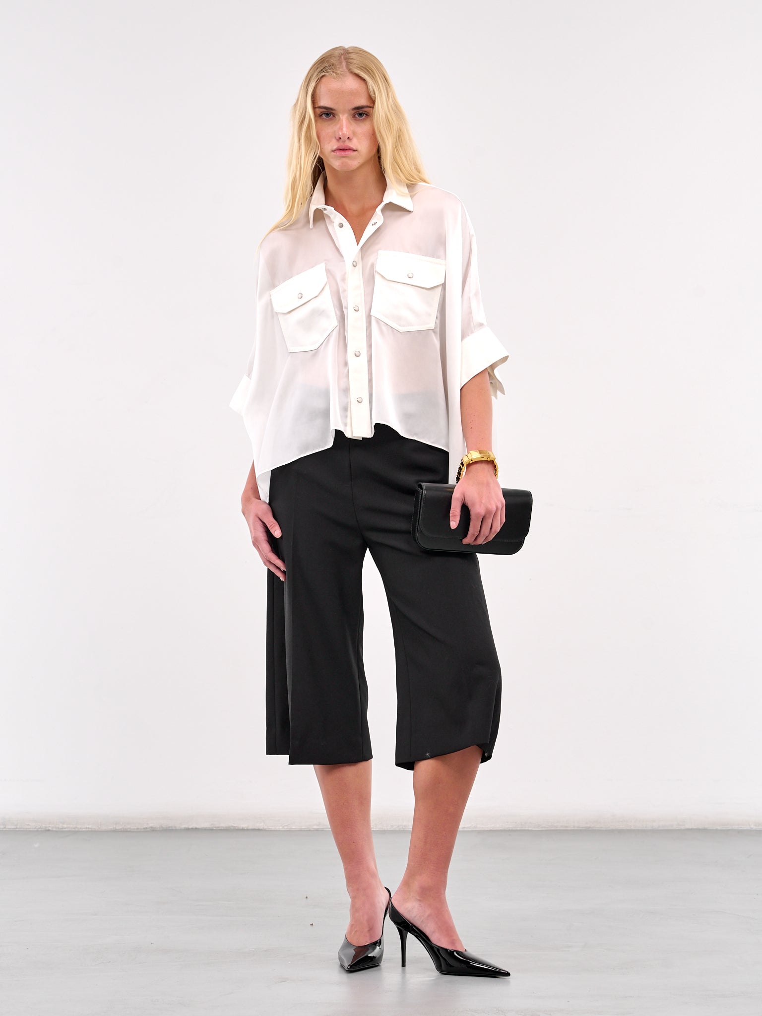Satin Blouse (25-07825-151-OFF-WHITE)