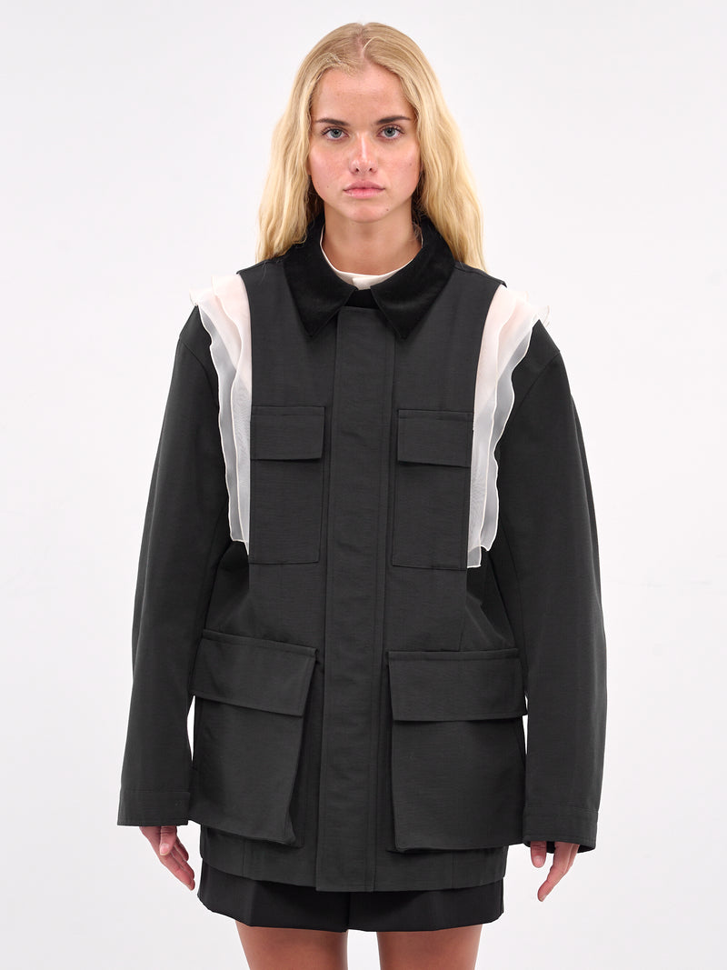 Layered Hybrid Jacket (25-07879-004-BLACK-OFF-WHITE)