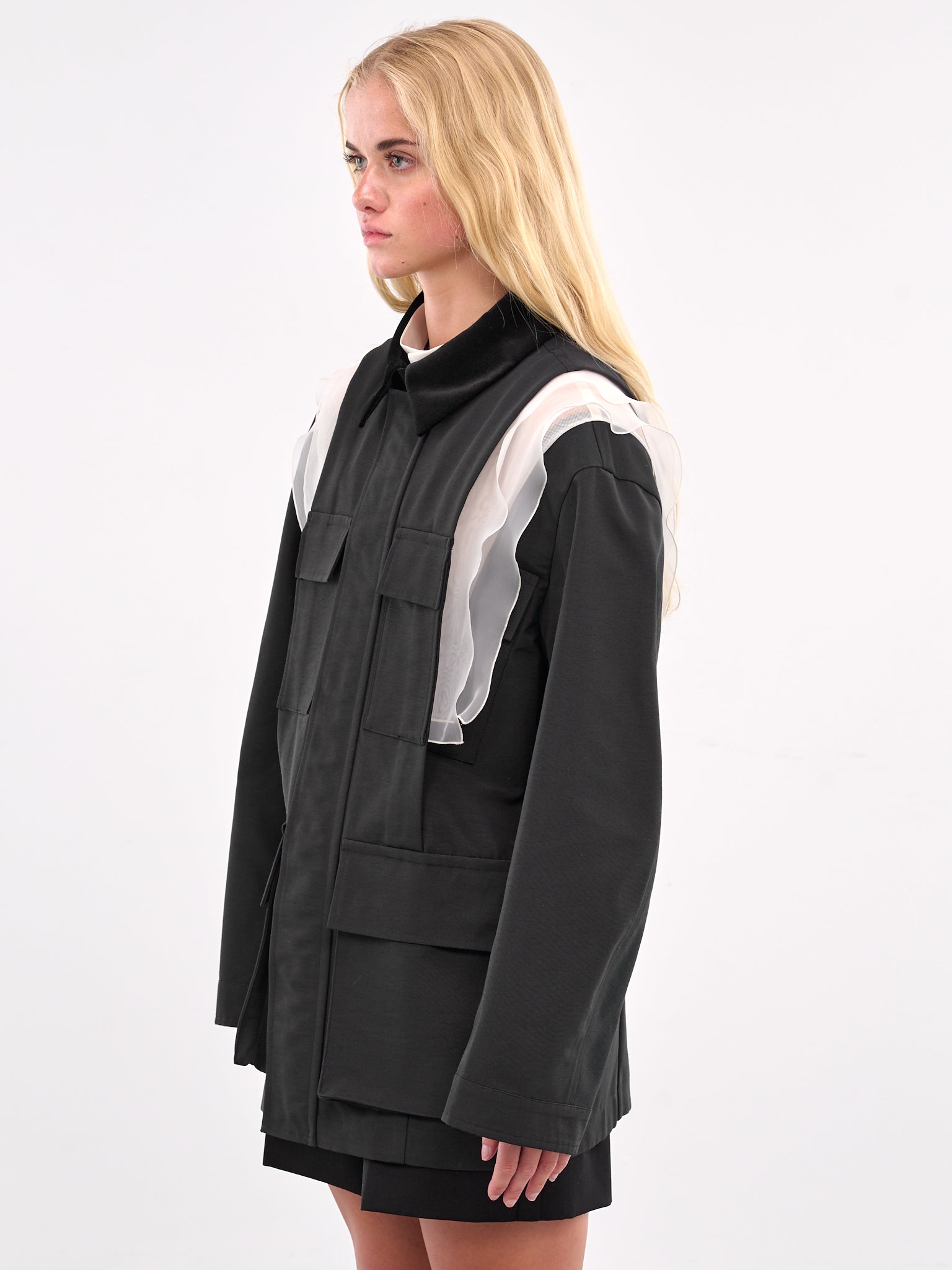 Layered Hybrid Jacket (25-07879-004-BLACK-OFF-WHITE)