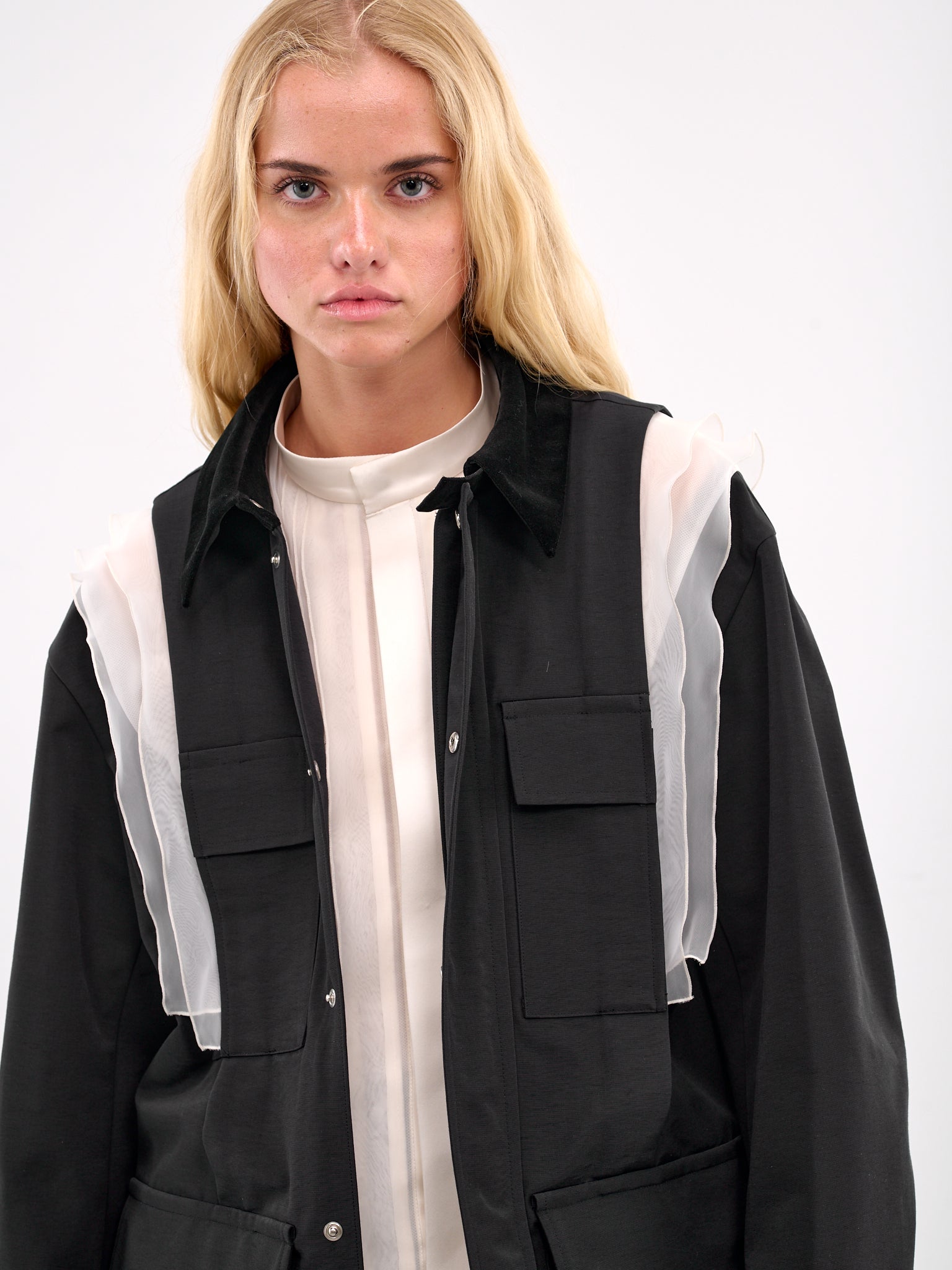 Layered Hybrid Jacket (25-07879-004-BLACK-OFF-WHITE)