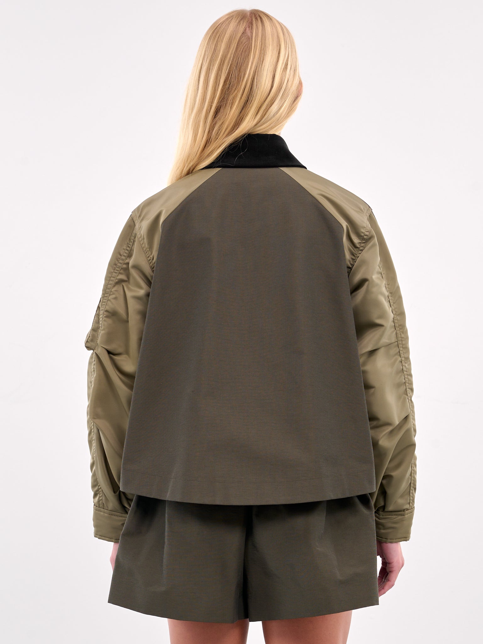 Hybrid Cargo Bomber Jacket (25-07881-515-KHAKI-BEIGE)