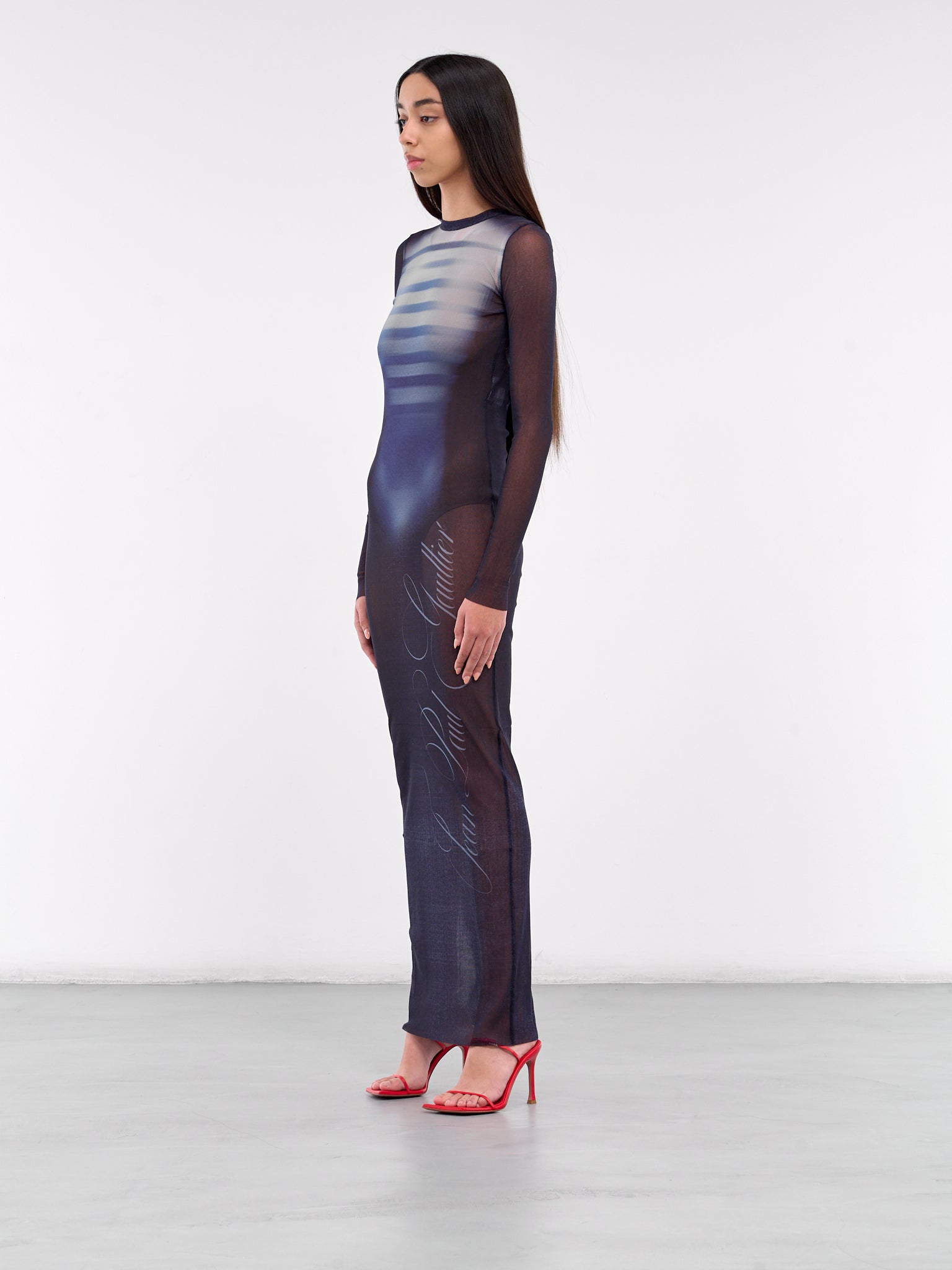 Mesh Maxi Dress (25-33F-RO366-T576-MULTI)