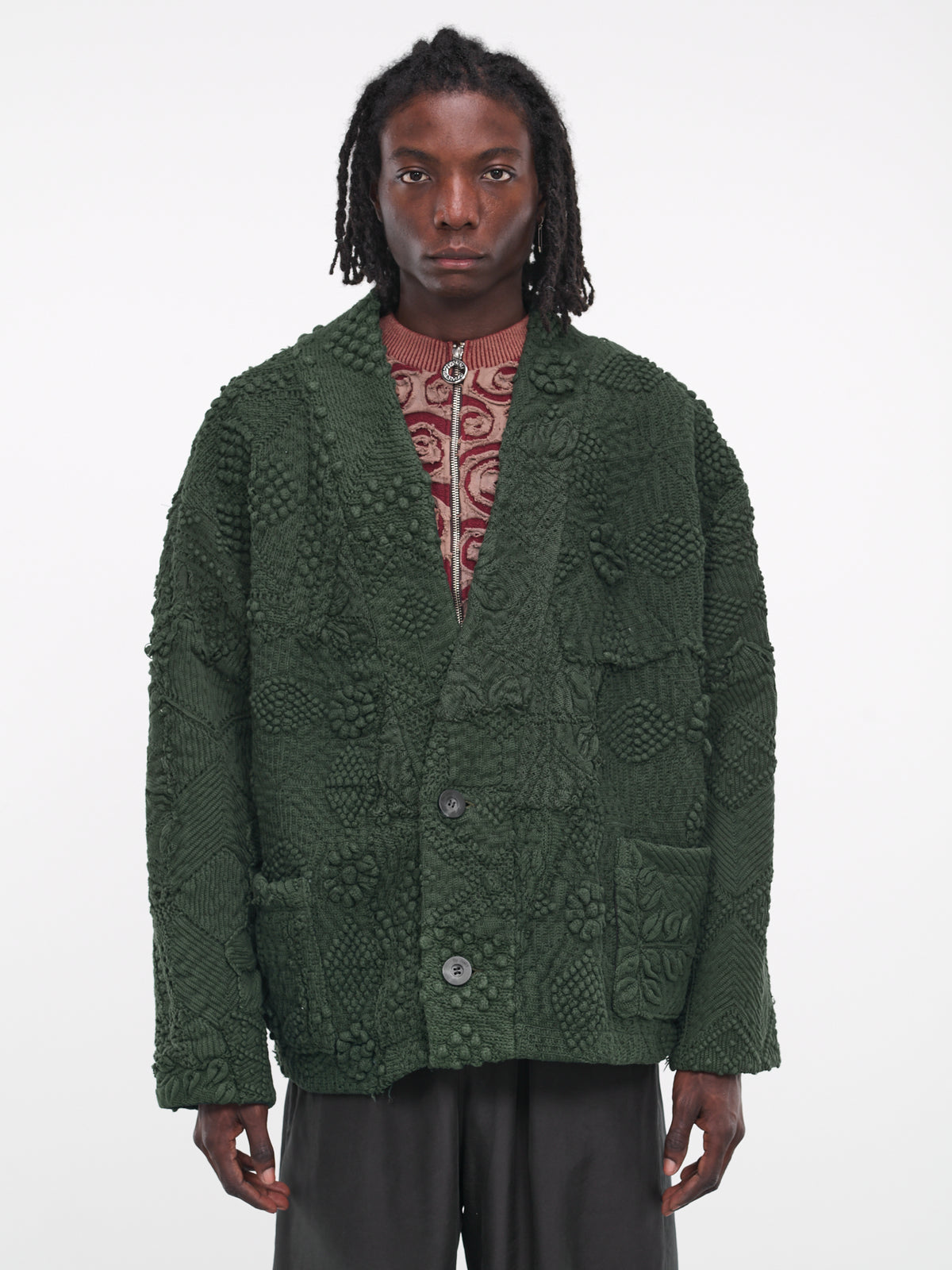 Jean Pierre Cardigan (250032M-MILITARY-GREEN)