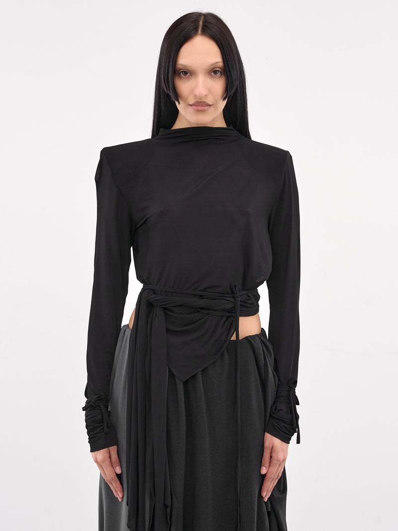 Inverted Swept Shirt (25011474-BLACK)