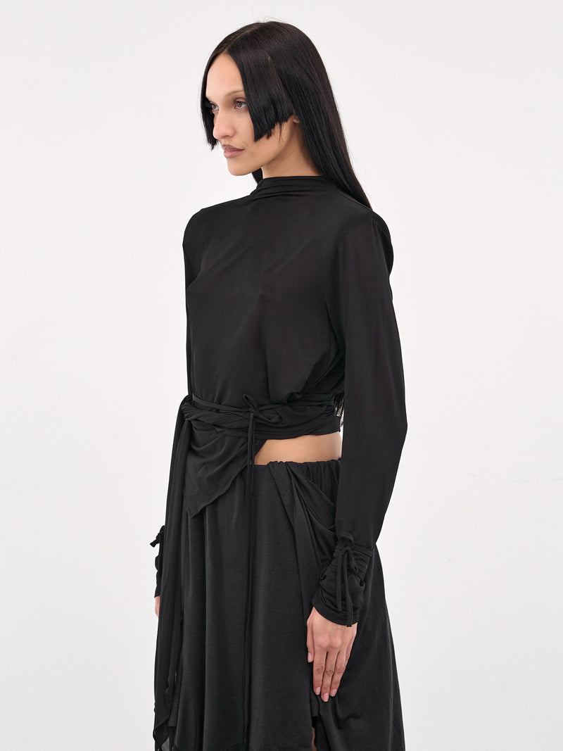 Inverted Swept Shirt (25011474-BLACK)