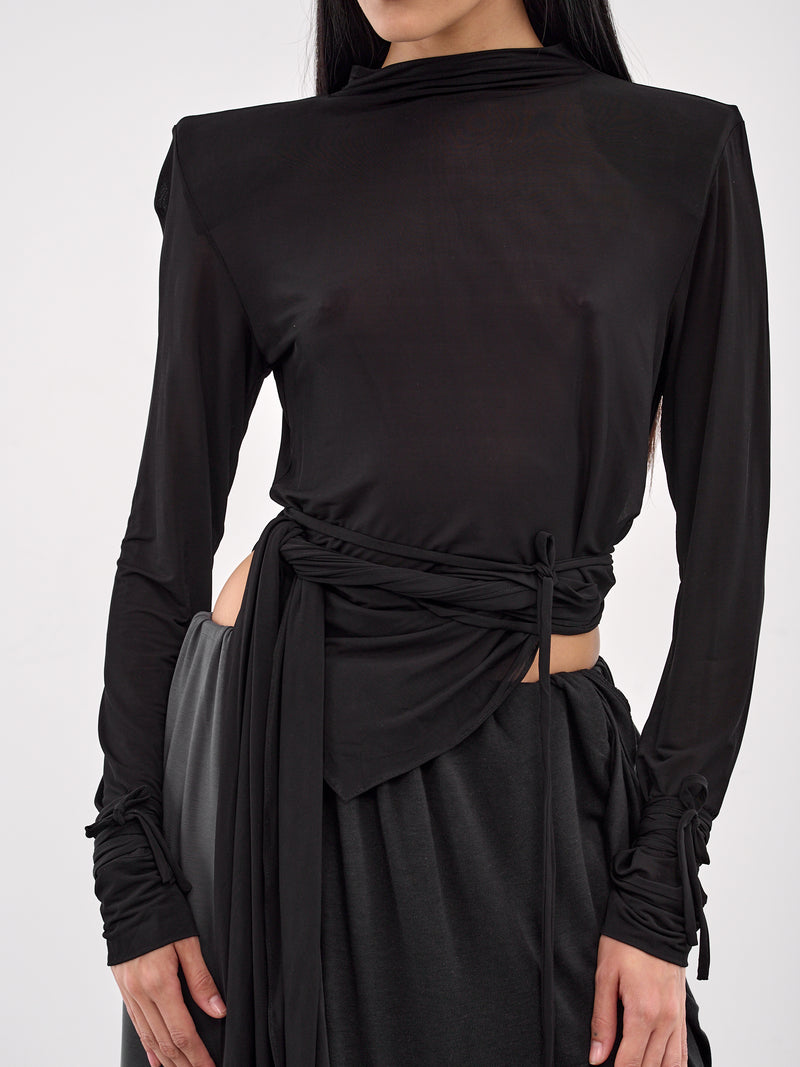 Inverted Swept Shirt (25011474-BLACK)