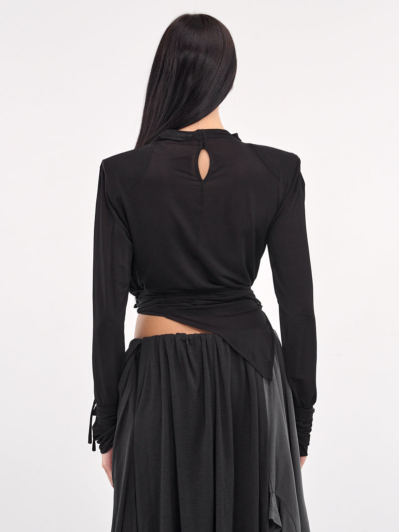 Inverted Swept Shirt (25011474-BLACK)
