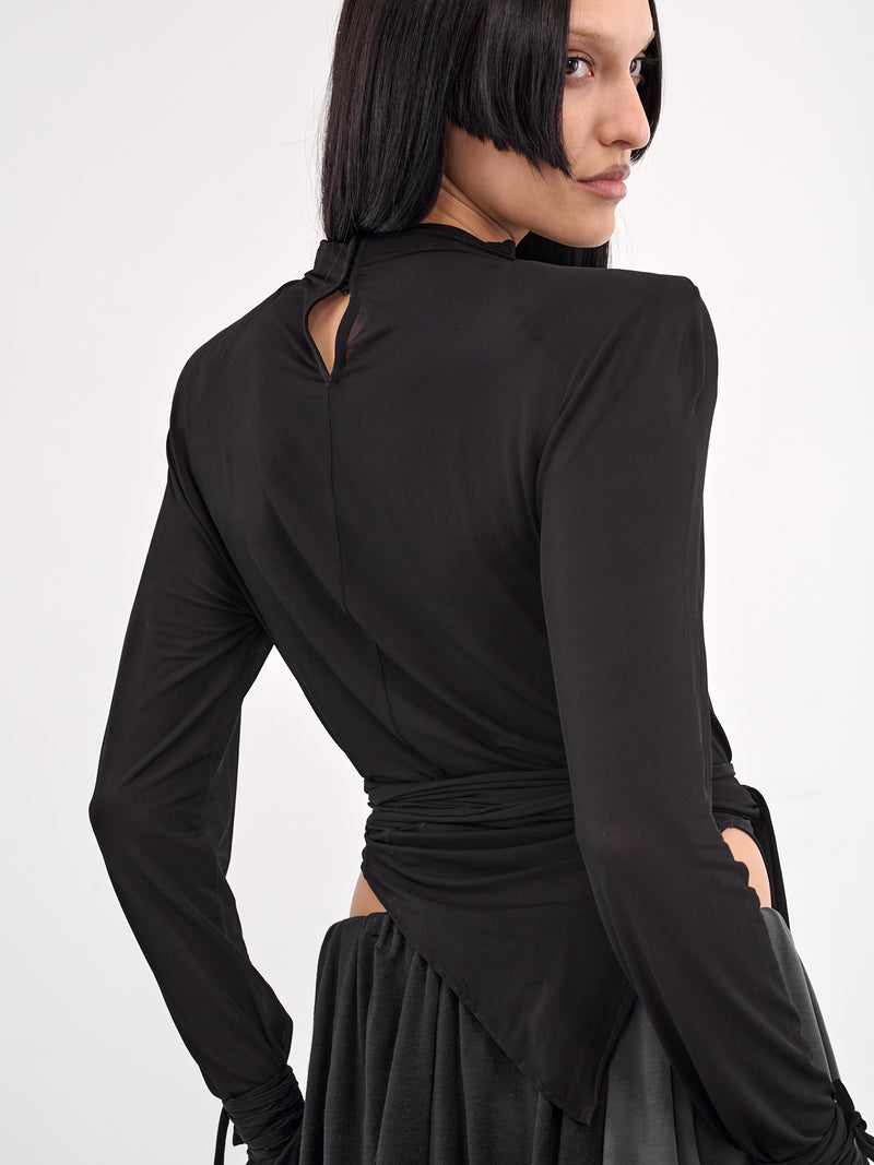 Inverted Swept Shirt (25011474-BLACK)
