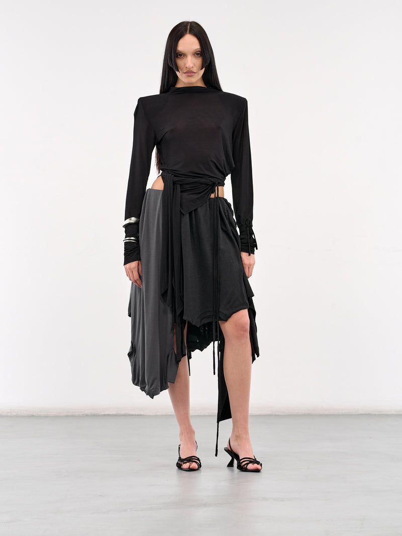 Inverted Swept Shirt (25011474-BLACK)