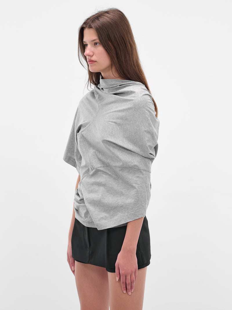 Gray Twisted Distort Tee (25011643-GREY-MARLE)