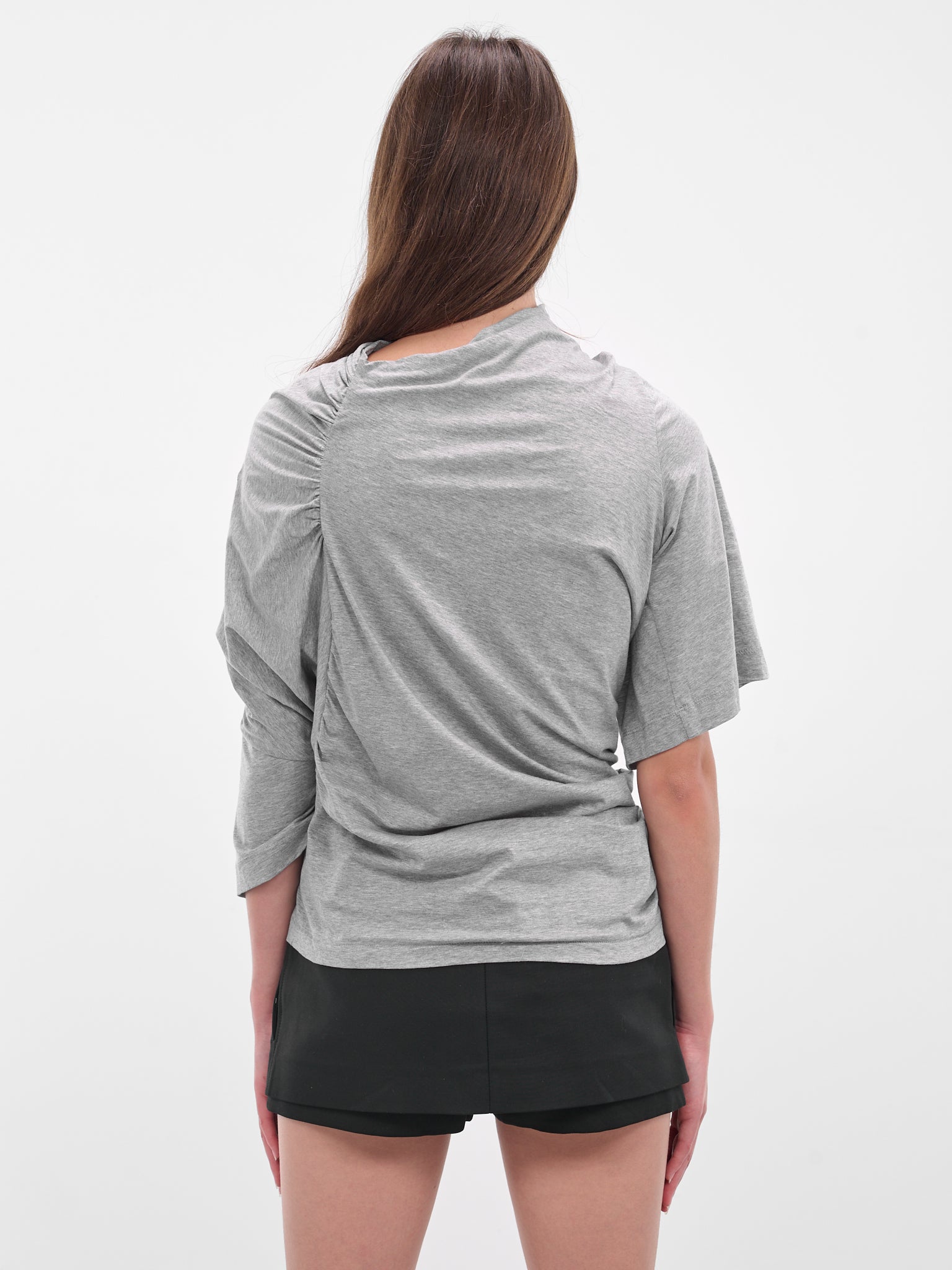 Gray Twisted Distort Tee (25011643-GREY-MARLE)
