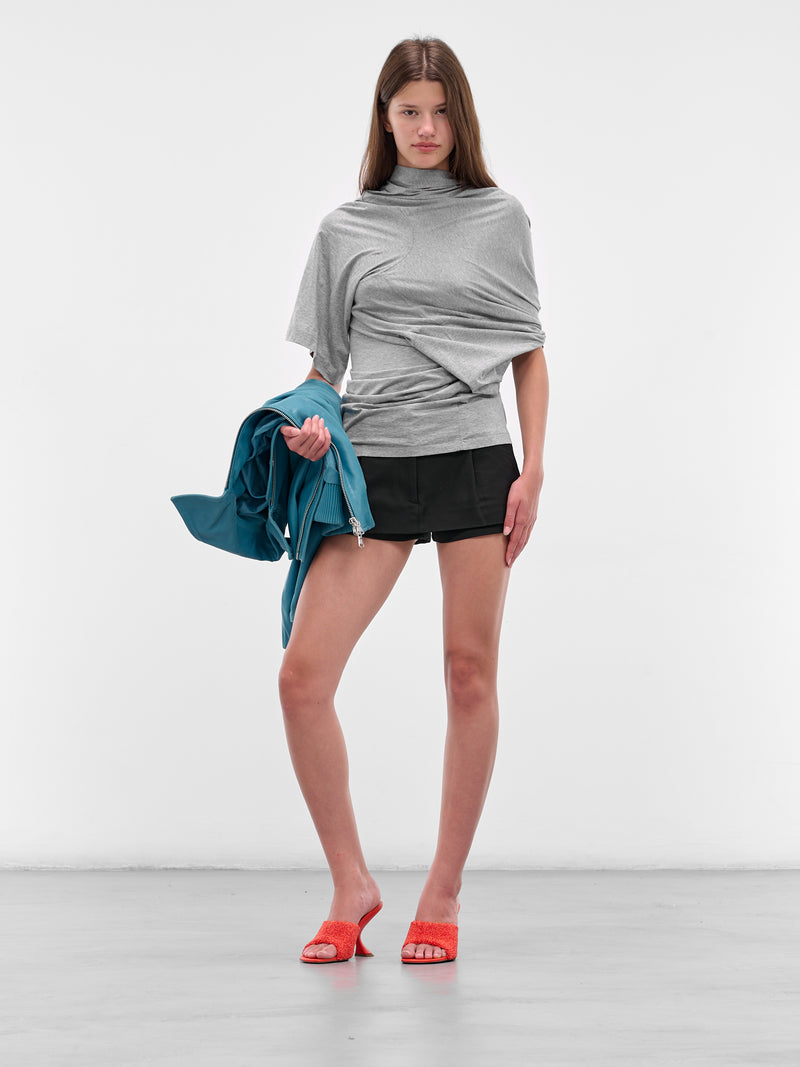 Gray Twisted Distort Tee (25011643-GREY-MARLE)